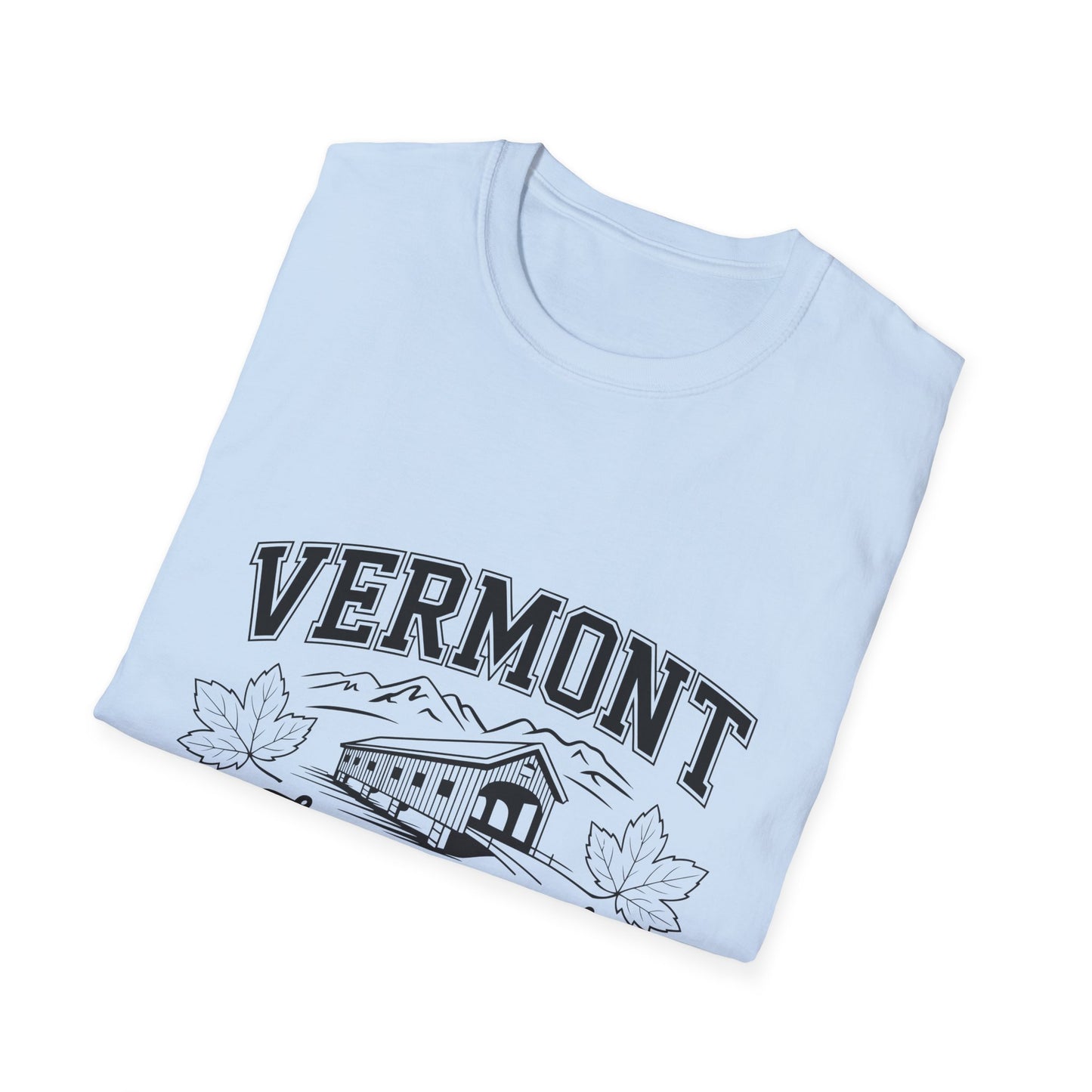 Vermont Vintage Graphic Tee, Softstyle Unisex Shirt, Nature Lover Gift, Travel Souvenir Tee, Casual Homewear, Outdoor Adventure Apparel