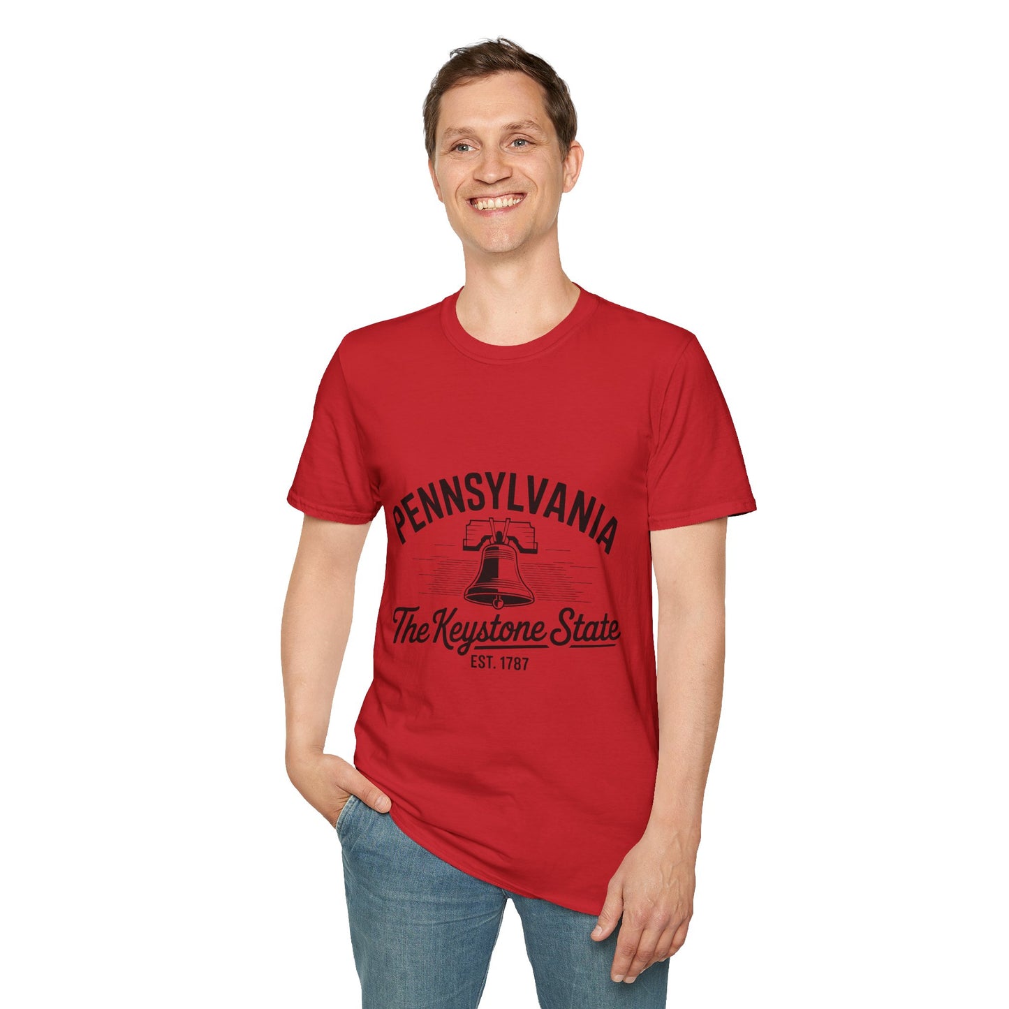 Pennsylvania Keystone State T-Shirt, Unisex Tee, Travel Souvenir, State Pride, Gift for Pennsylvanians, Casual Wear, Summer Fashion