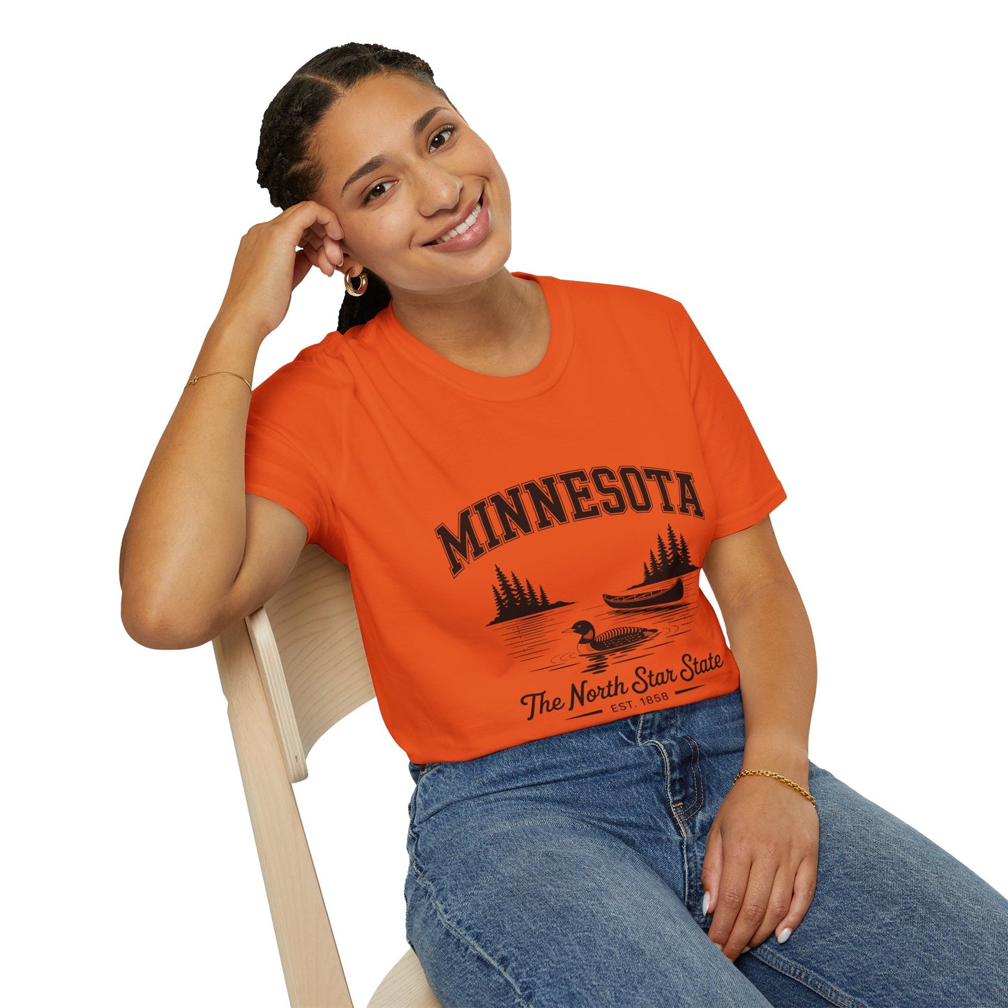 Minnesota Vintage Lake T-Shirt, Softstyle Tee, Cool Gift for Outdoor Lovers, Summer Apparel, Nature Enthusiast Wear