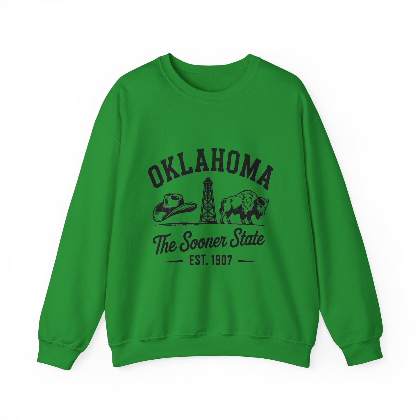 Oklahoma The Sooner State Sweatshirt, Cozy Crewneck for Casual Outfits, College Apparel, Gift for Oklahomans, Perfect for All Seasons