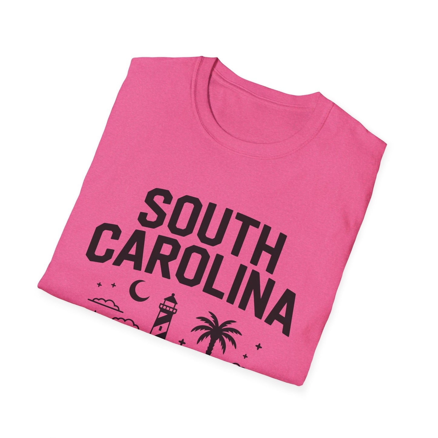 South Carolina Graphic T-Shirt, Casual Wear, Beach Vibes, State Pride Apparel, Travel Souvenir, Gift for Southerners