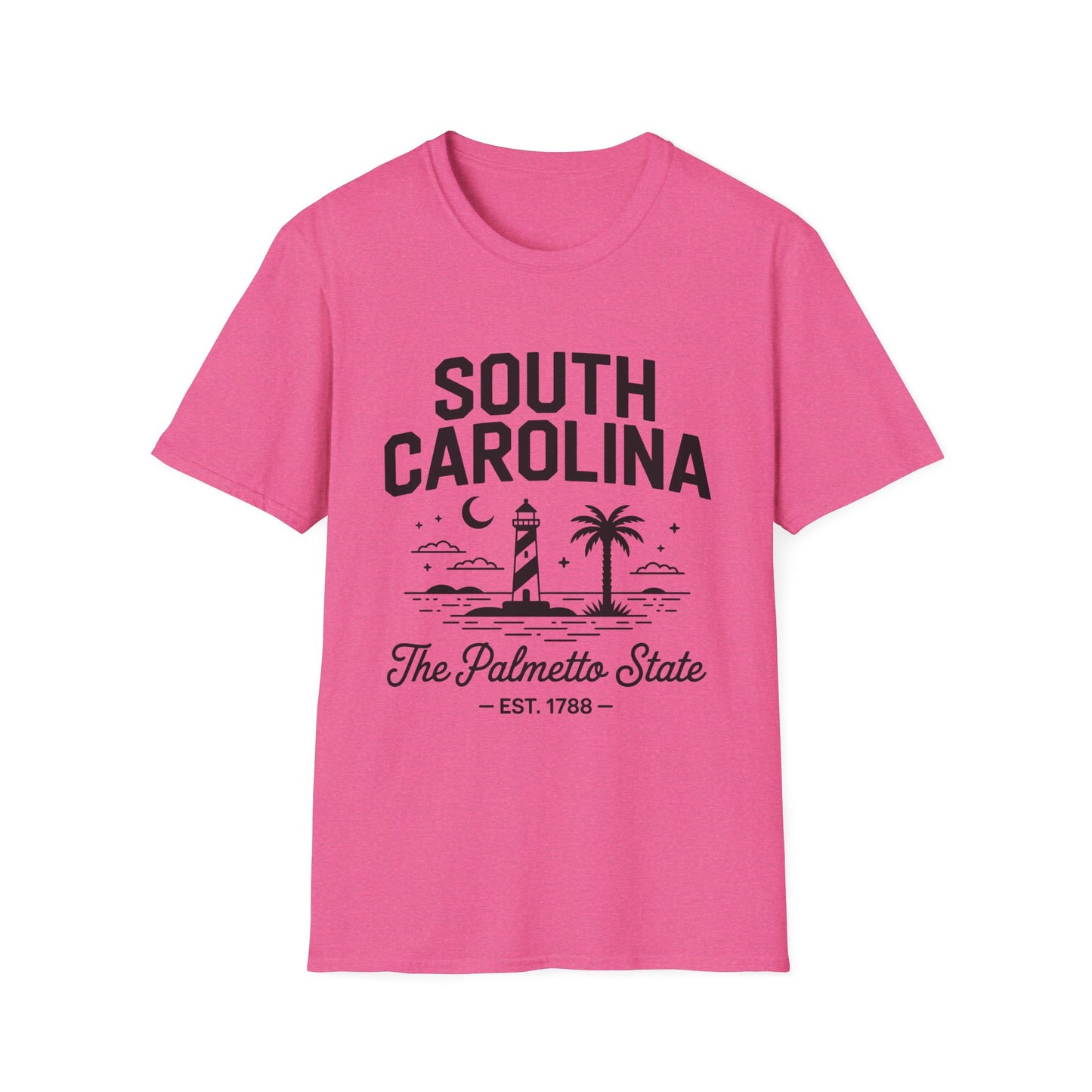 South Carolina Graphic T-Shirt, Casual Wear, Beach Vibes, State Pride Apparel, Travel Souvenir, Gift for Southerners