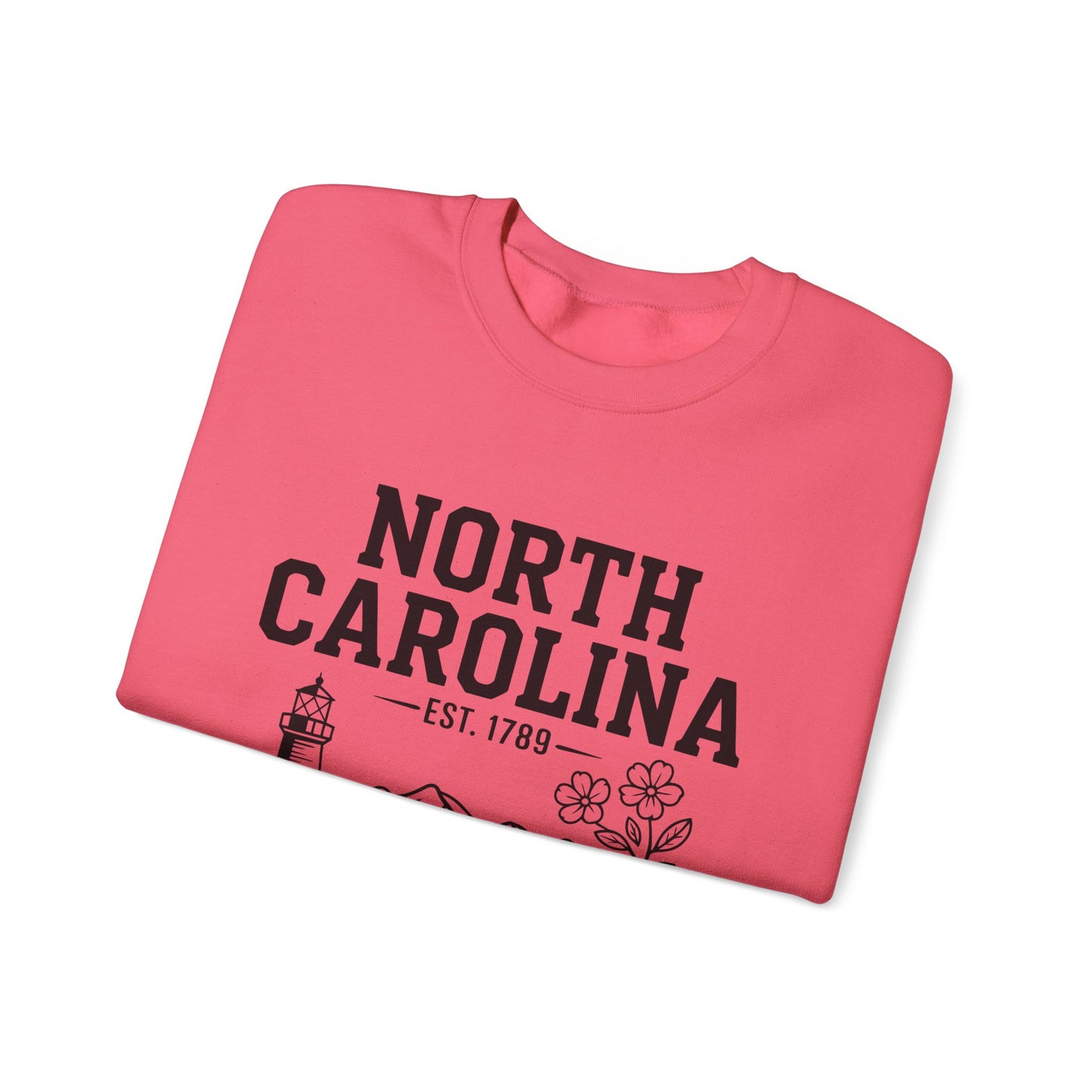 North Carolina Heavy Blend Sweatshirt, Cozy State Pride Crewneck, Unique Gift for Southerners, Perfect for Travel and Outdoors, Celebrate NC