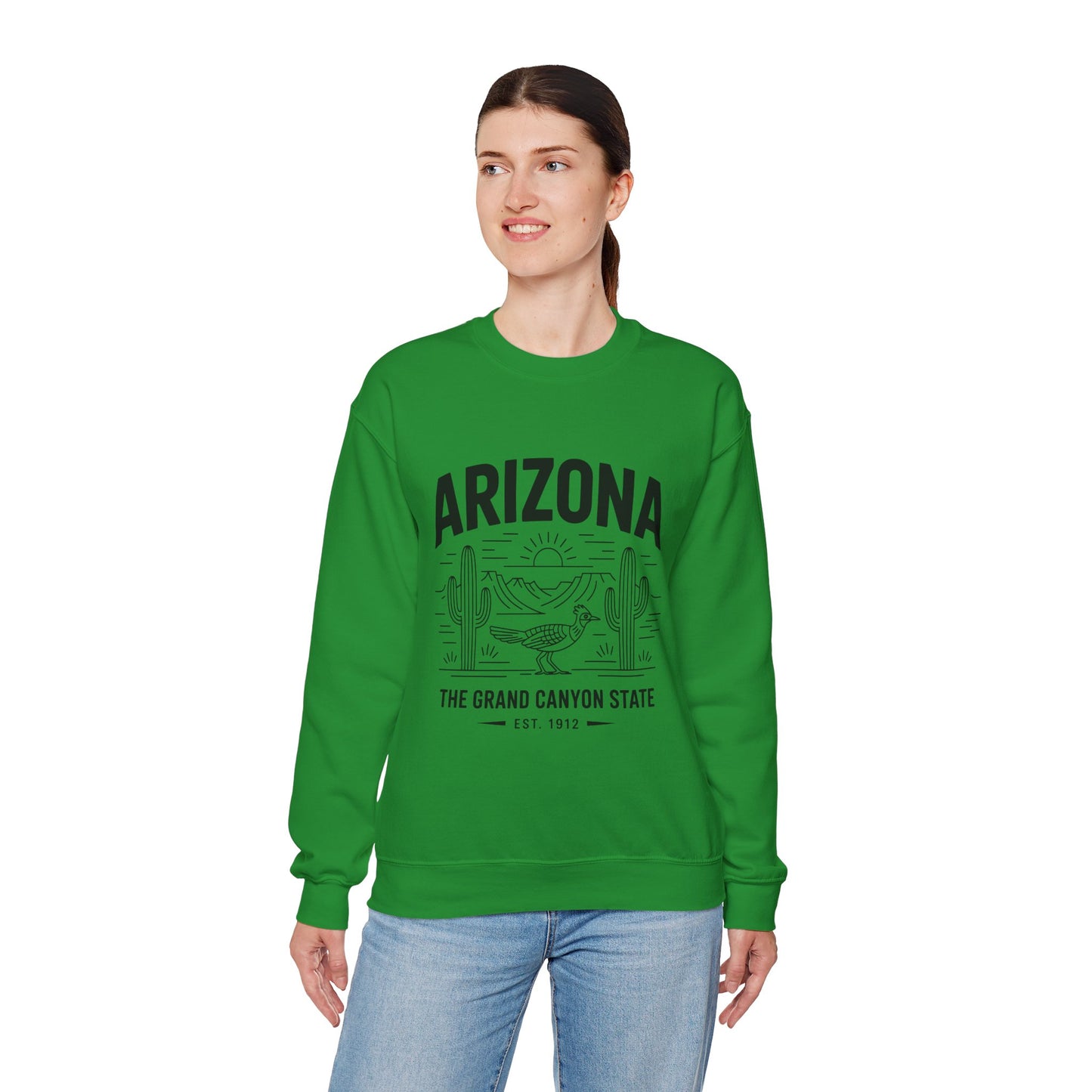 Arizona Crewneck Sweatshirt | Vintage State Apparel, Gift for Travelers, Southwest Style, Unisex Fashion, Cozy Outfit