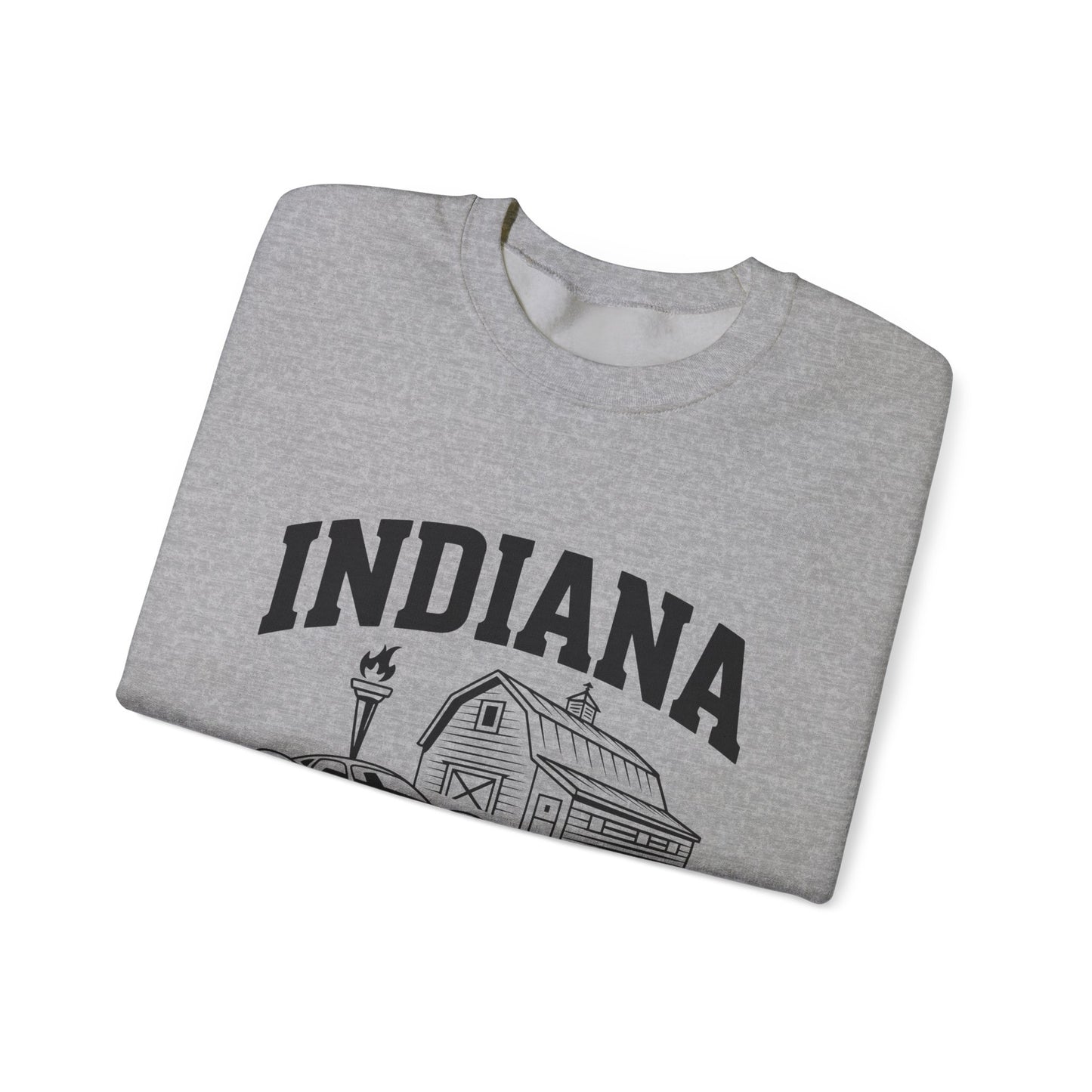 Indiana Unisex Heavy Blend Crewneck Sweatshirt | Cozy State Pride Apparel, Gift for Hoosiers, Casual Wear, Home Comfort