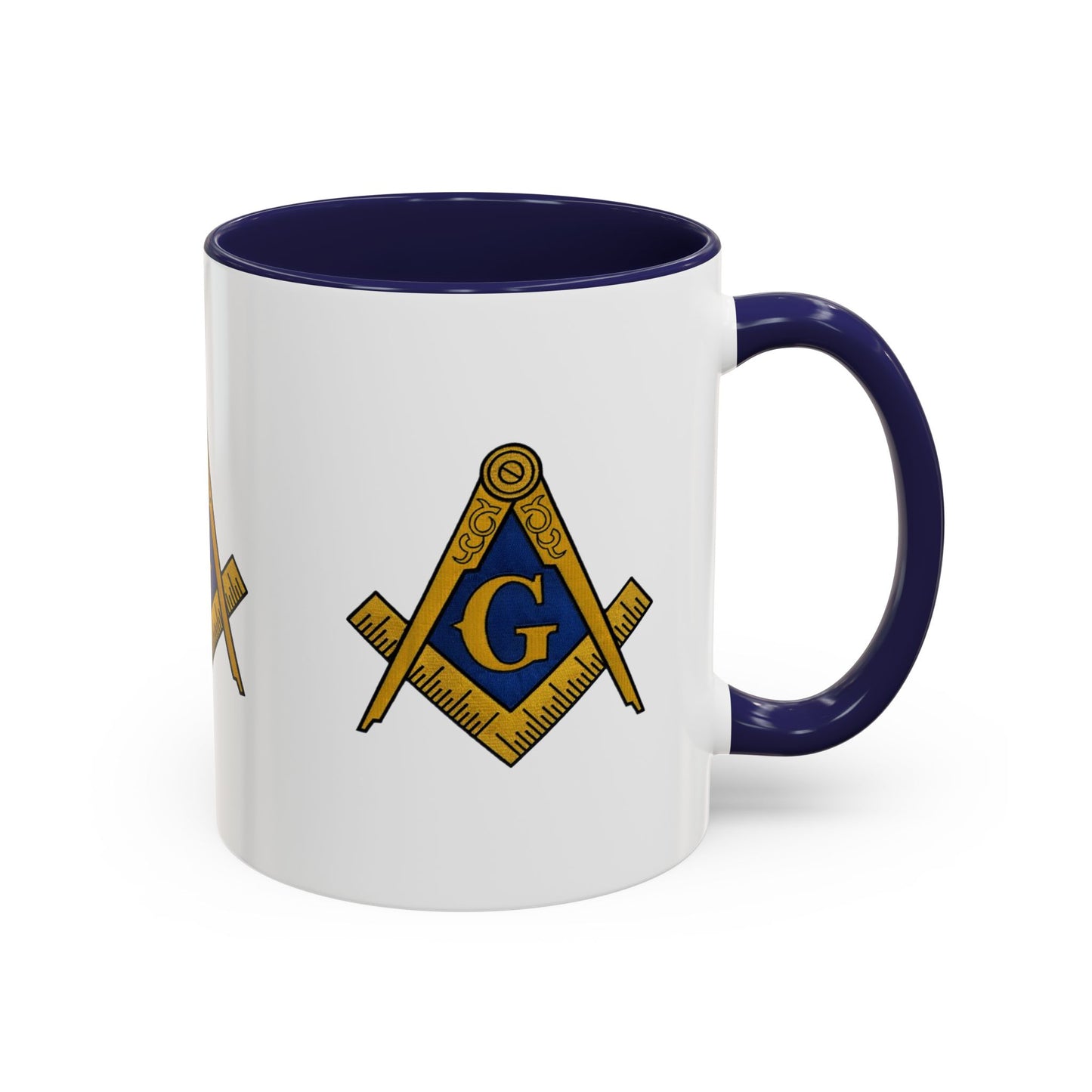 Masonic Accent Coffee Mug, Freemason Gift, Unique Coffee Cup, Fraternal Order Drinkware, Brotherhood Tea Mug