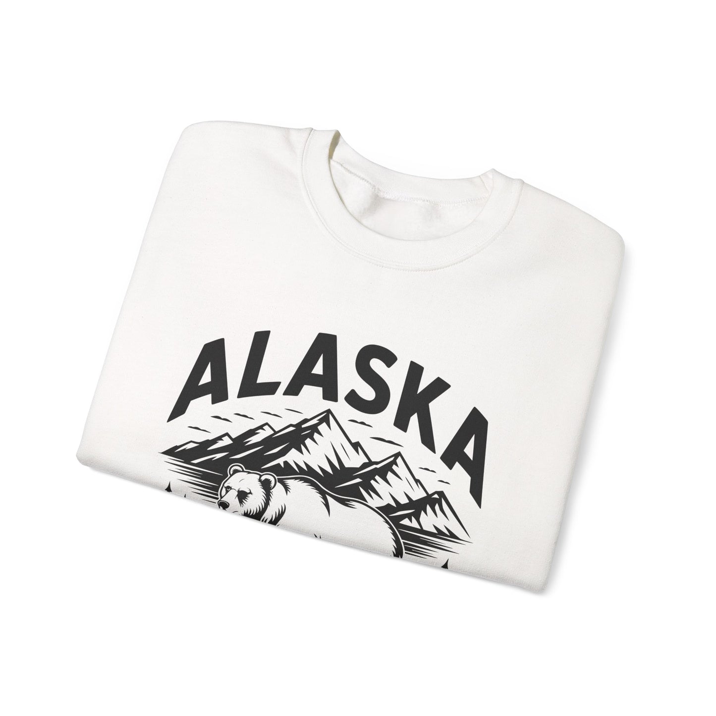 Alaska Bear Crewneck Sweatshirt - Cozy Unisex Pullover, Perfect for Outdoor Lovers, Holiday Gift, Adventure Wear, Travel Sweatshirt