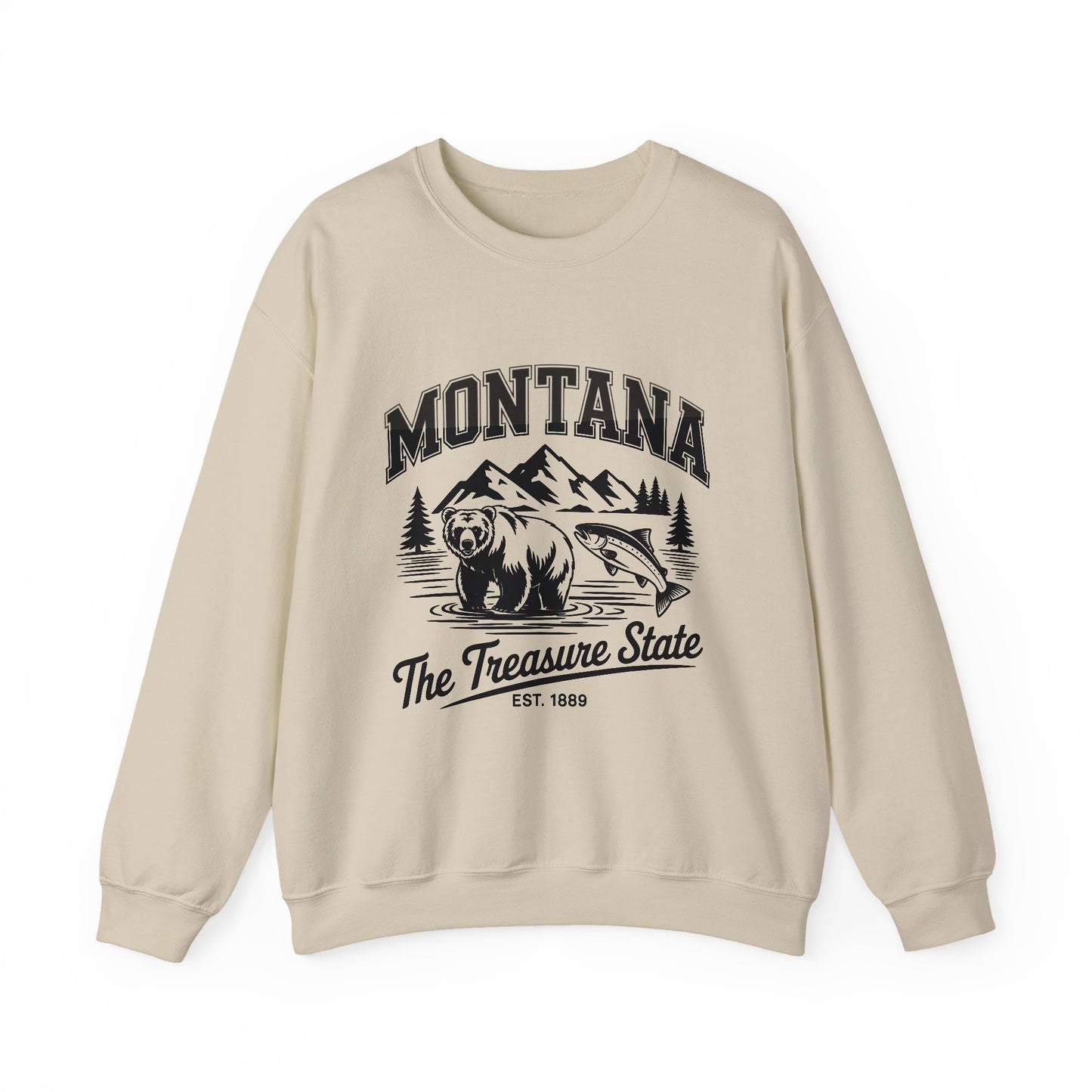 Montana Adventure Crewneck Sweatshirt, Cozy Graphic Sweatshirt, Gift for Nature Lovers, Casual Outfit, Perfect for Fall and Winter