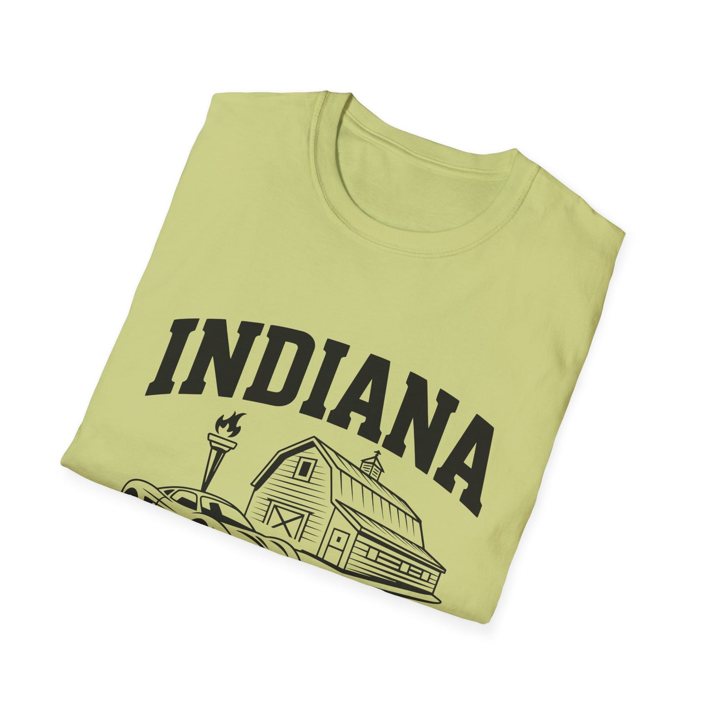 Indiana Hoosier State T-Shirt, Unisex Graphic Tee, Soft Cotton Shirt for Indiana Fans, Vintage Style Apparel, Great for Gifts