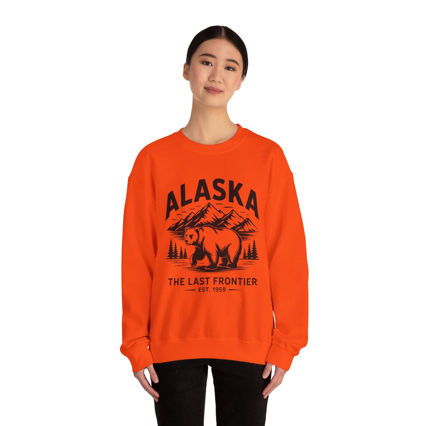 Alaska Bear Crewneck Sweatshirt - Cozy Unisex Pullover, Perfect for Outdoor Lovers, Holiday Gift, Adventure Wear, Travel Sweatshirt