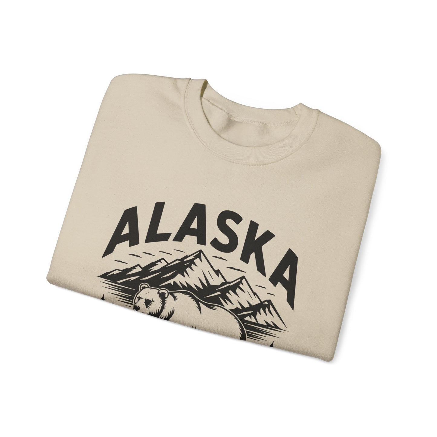 Alaska Bear Crewneck Sweatshirt - Cozy Unisex Pullover, Perfect for Outdoor Lovers, Holiday Gift, Adventure Wear, Travel Sweatshirt