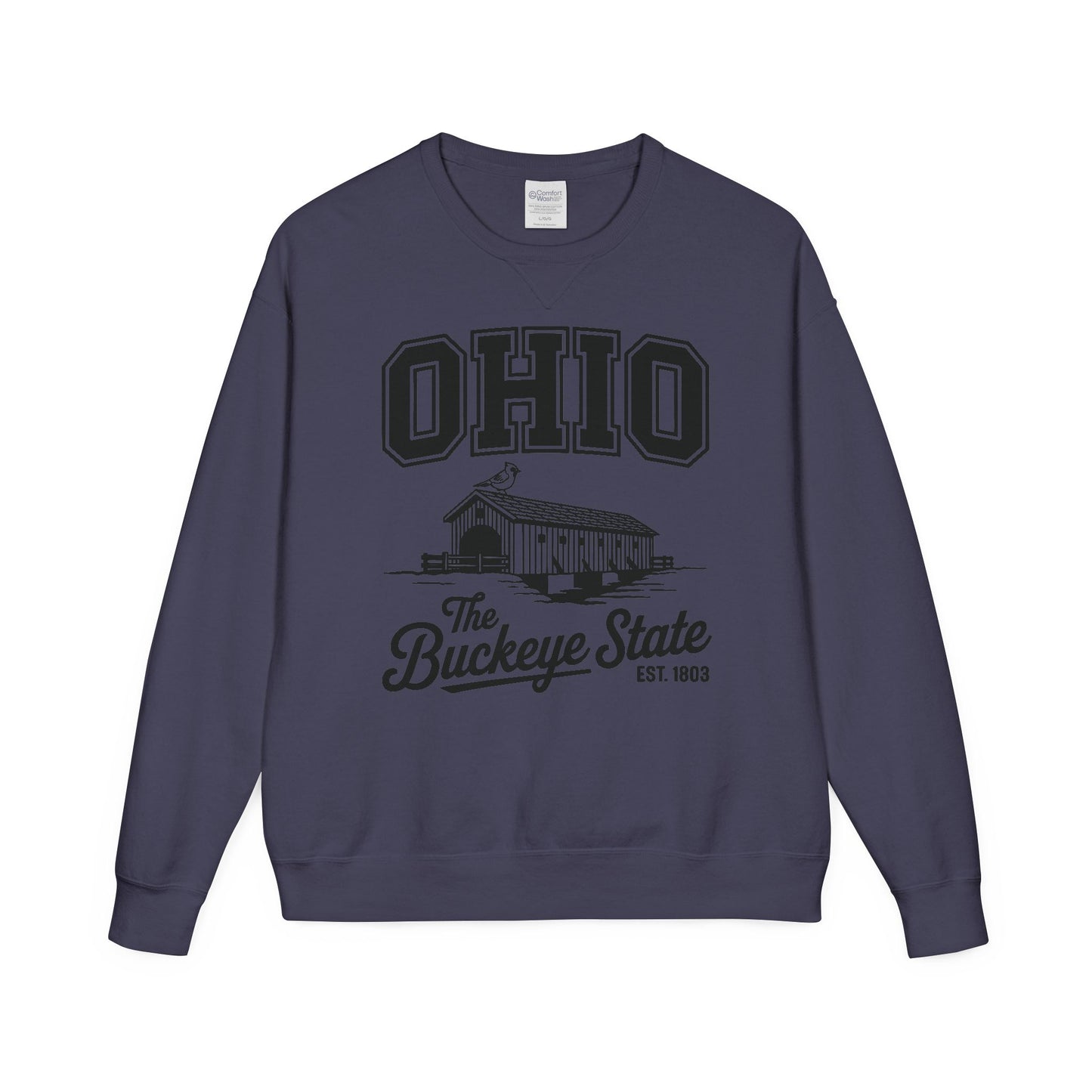 Ohio Buckeye State Vintage Sweatshirt, Unisex Crewneck for Casual Wear, Perfect Gift for Ohio Lovers, Ohio State Pride, Cozy Fall Apparel