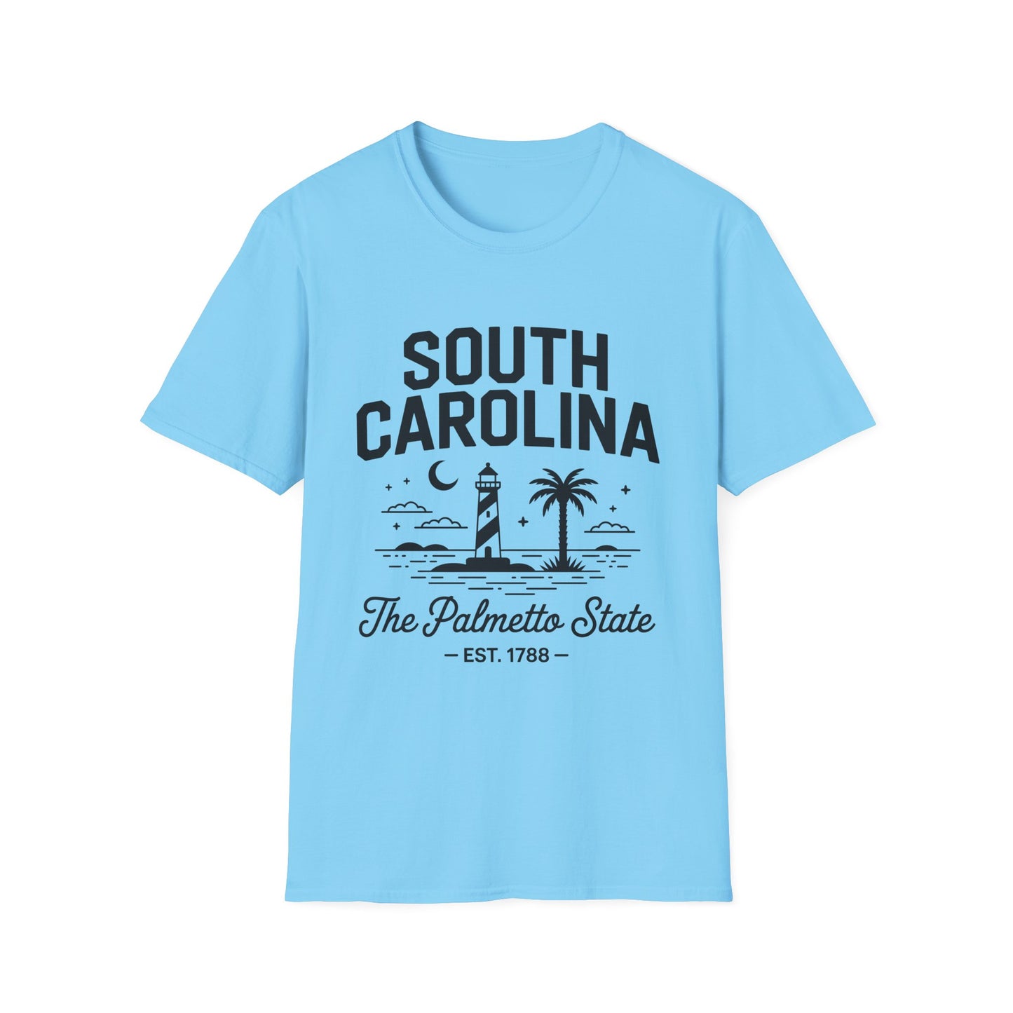 South Carolina Graphic T-Shirt, Casual Wear, Beach Vibes, State Pride Apparel, Travel Souvenir, Gift for Southerners