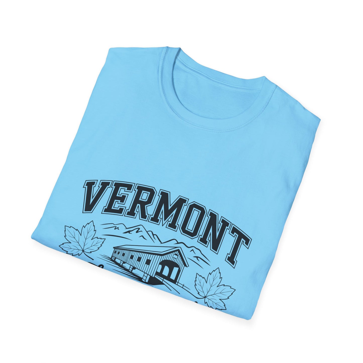 Vermont Vintage Graphic Tee, Softstyle Unisex Shirt, Nature Lover Gift, Travel Souvenir Tee, Casual Homewear, Outdoor Adventure Apparel