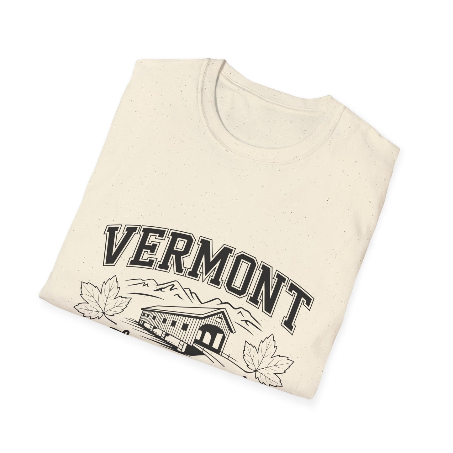 Vermont Vintage Graphic Tee, Softstyle Unisex Shirt, Nature Lover Gift, Travel Souvenir Tee, Casual Homewear, Outdoor Adventure Apparel