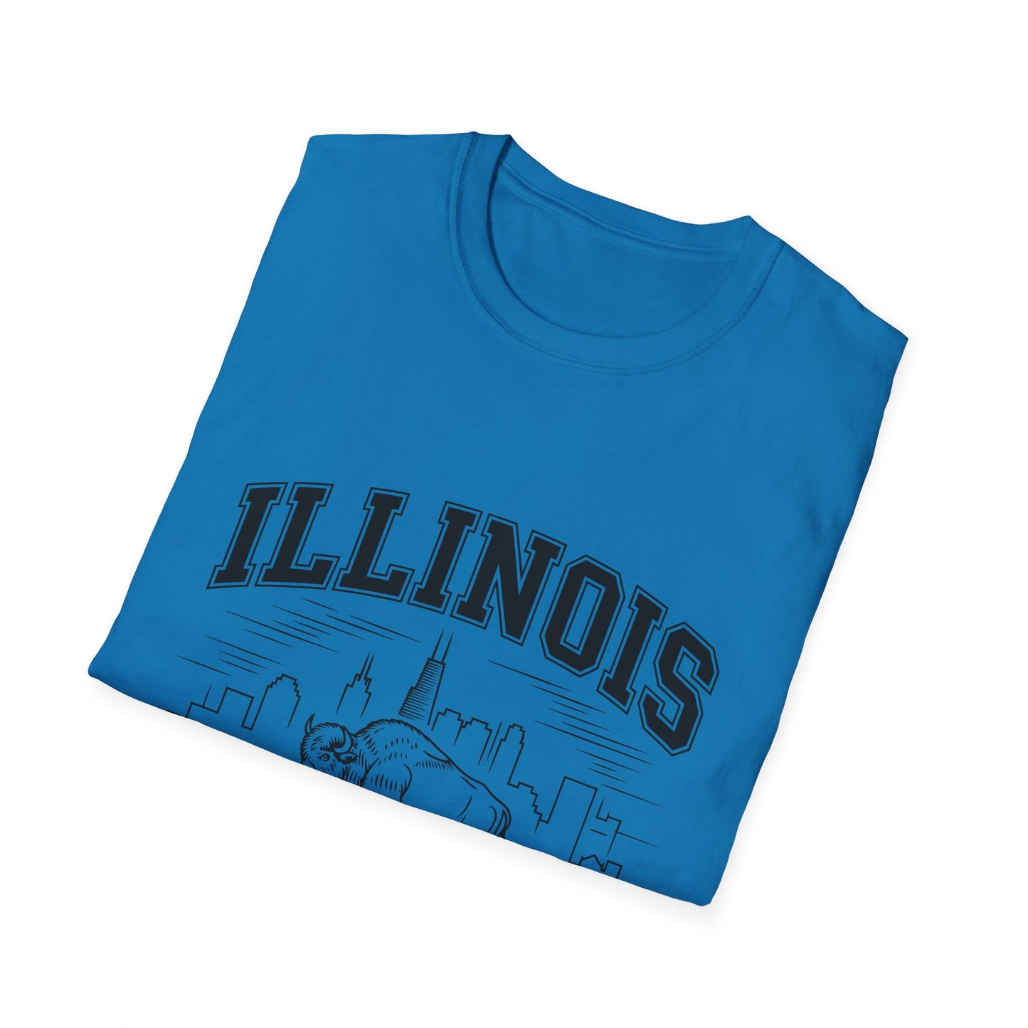 Illinois Prairie State Unisex Softstyle T-Shirt, Casual Tee, Illinois Gift, Home State Pride, Travel Souvenir, Festival Wear
