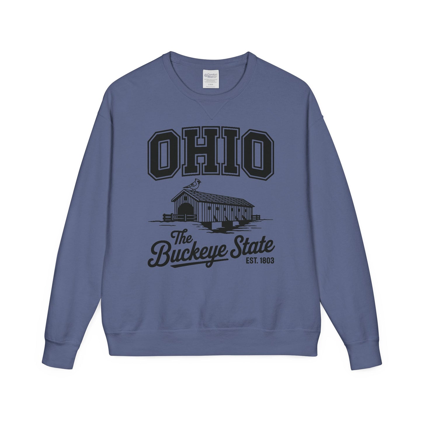 Ohio Buckeye State Vintage Sweatshirt, Unisex Crewneck for Casual Wear, Perfect Gift for Ohio Lovers, Ohio State Pride, Cozy Fall Apparel