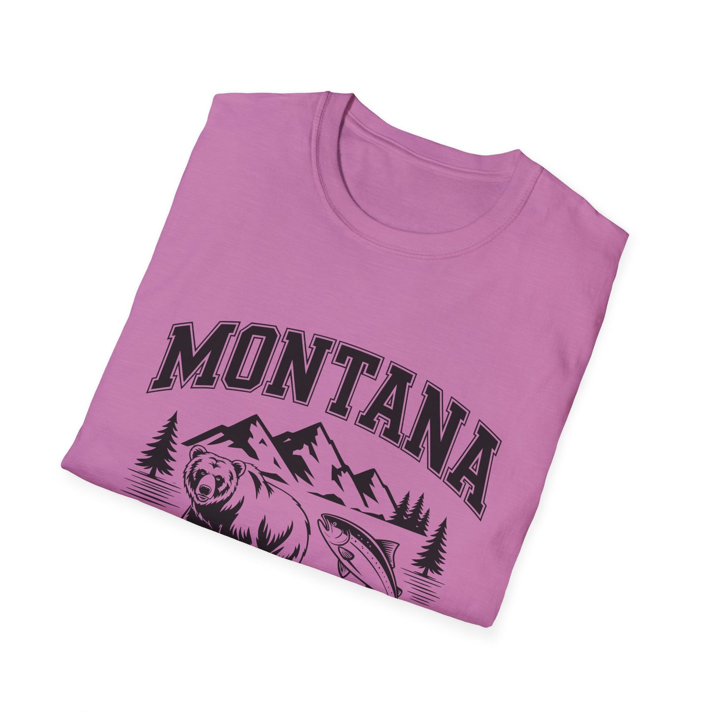 Montana Bear Graphic T-Shirt | Unisex Souvenir Tee for Nature Lovers | Perfect for Travel, Birthdays, Holidays, Outdoor Adventures