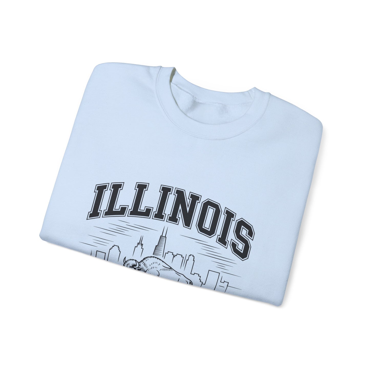 Illinois Crewneck Sweatshirt, Cozy Unisex Apparel, Prairie State Fashion, Gift for Illinois Lovers, Casual Everyday Wear