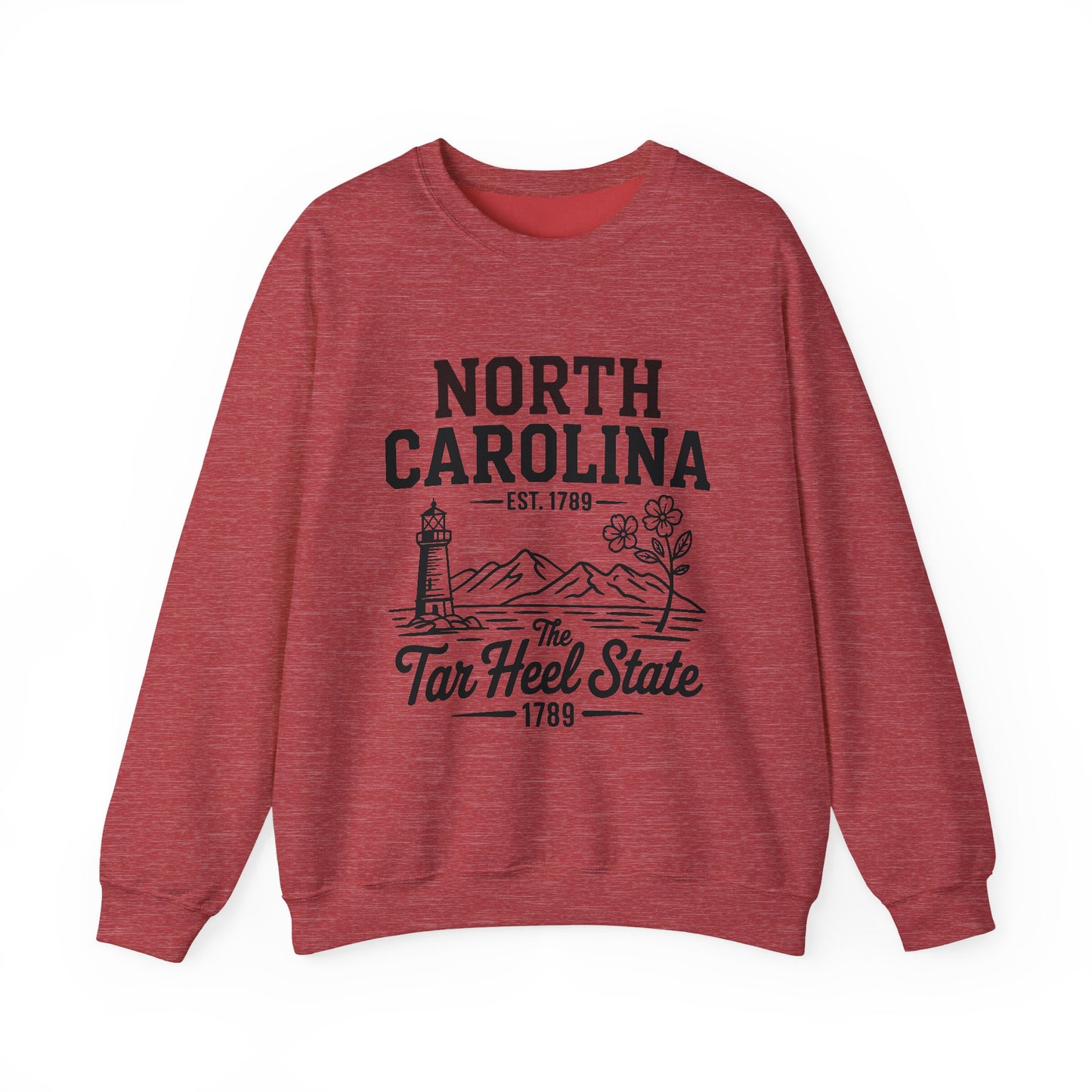 North Carolina Heavy Blend Sweatshirt, Cozy State Pride Crewneck, Unique Gift for Southerners, Perfect for Travel and Outdoors, Celebrate NC