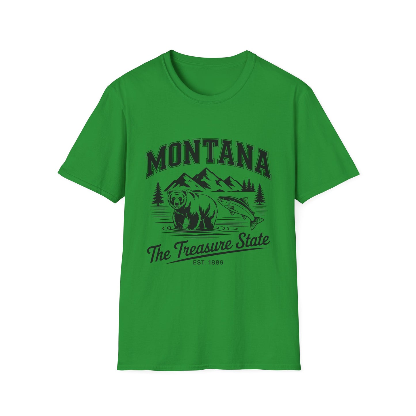 Montana Bear Graphic T-Shirt | Unisex Souvenir Tee for Nature Lovers | Perfect for Travel, Birthdays, Holidays, Outdoor Adventures