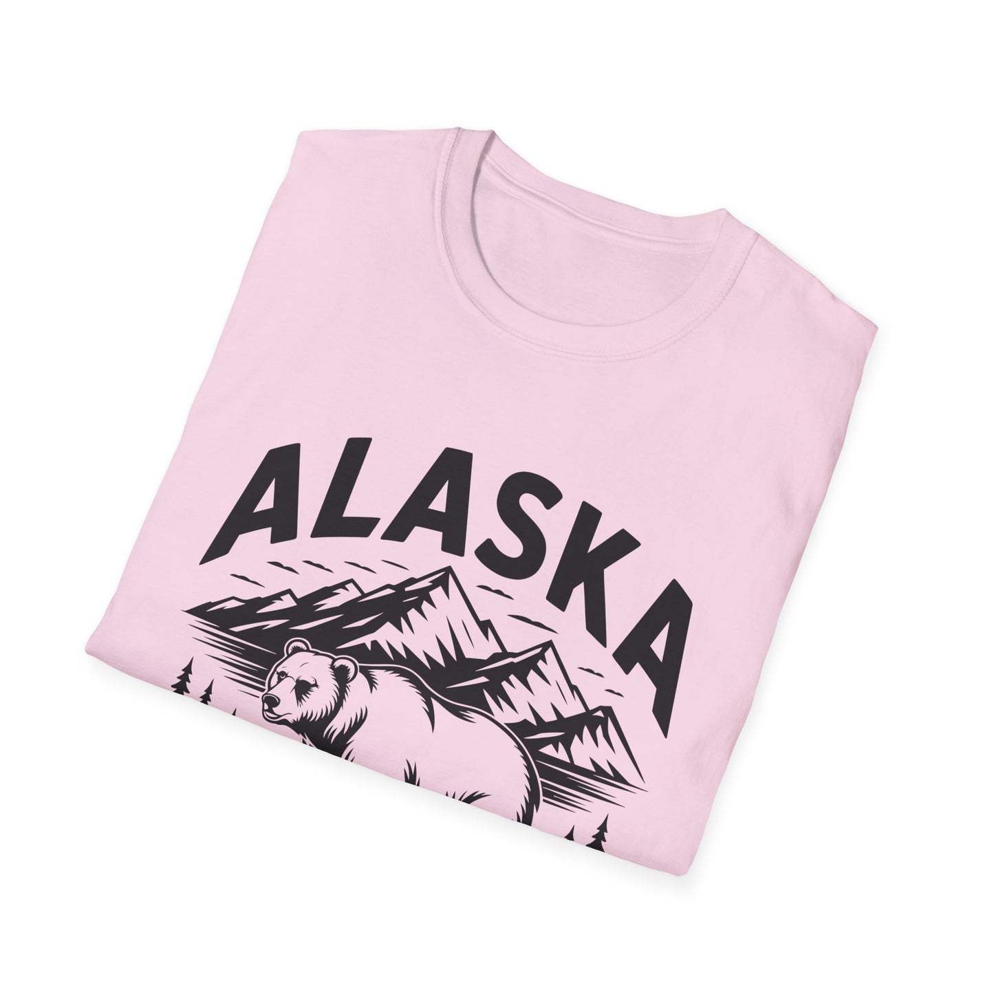 Alaska Adventure Unisex Softstyle T-Shirt, Casual Wear, Travel Shirt, Gift for Nature Lovers, Outdoor Apparel, Wildlife Enthusiast Tee