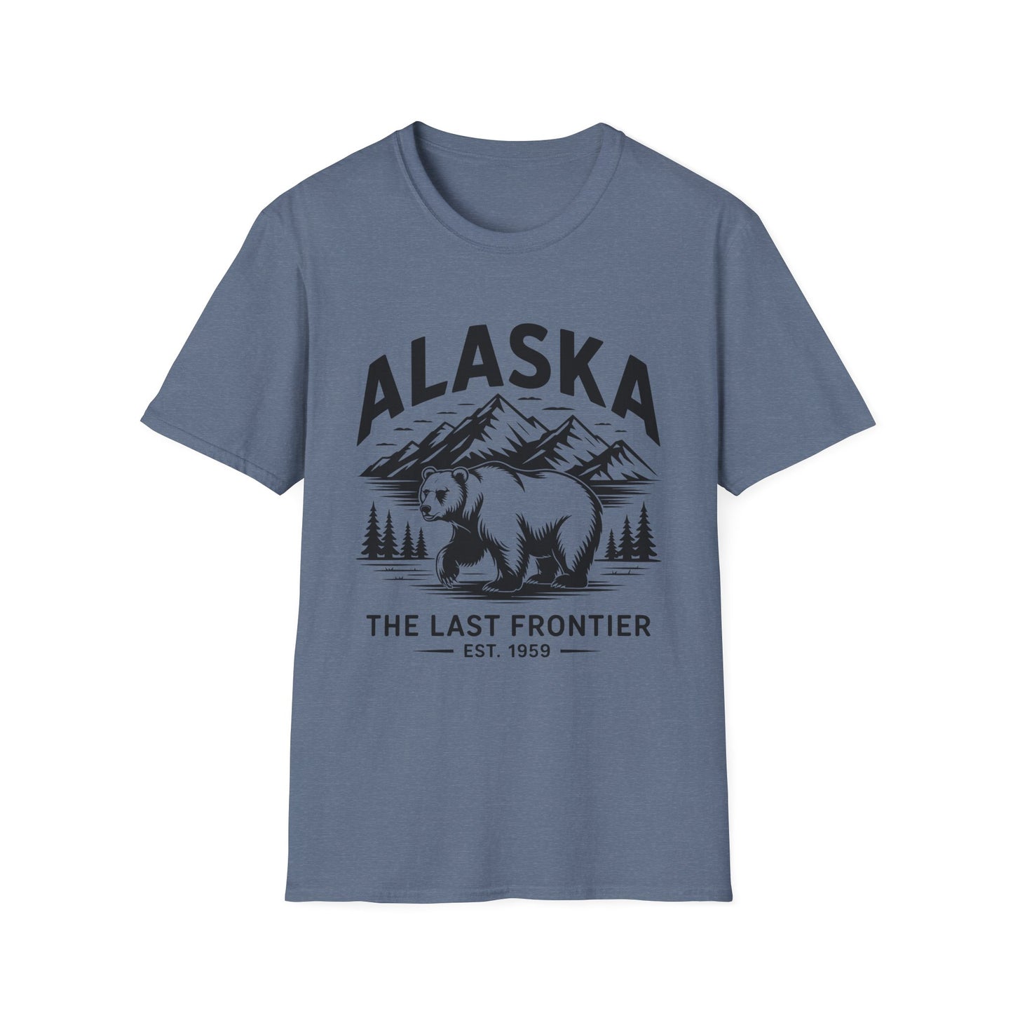 Alaska Adventure Unisex Softstyle T-Shirt, Casual Wear, Travel Shirt, Gift for Nature Lovers, Outdoor Apparel, Wildlife Enthusiast Tee