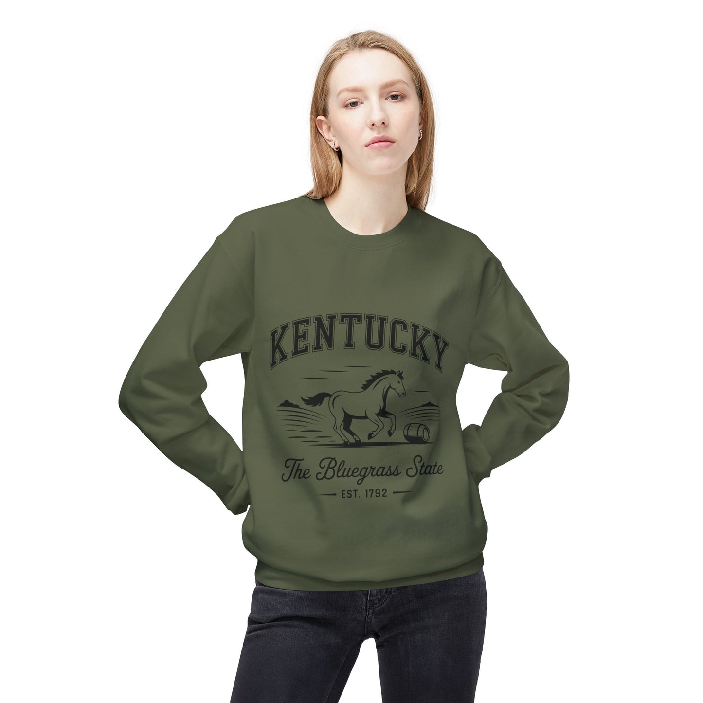 Kentucky Vintage Fleece Sweatshirt, Cozy Crewneck for Fans, Perfect for Gifts, Warm Fall Layer, Kentucky Pride Apparel