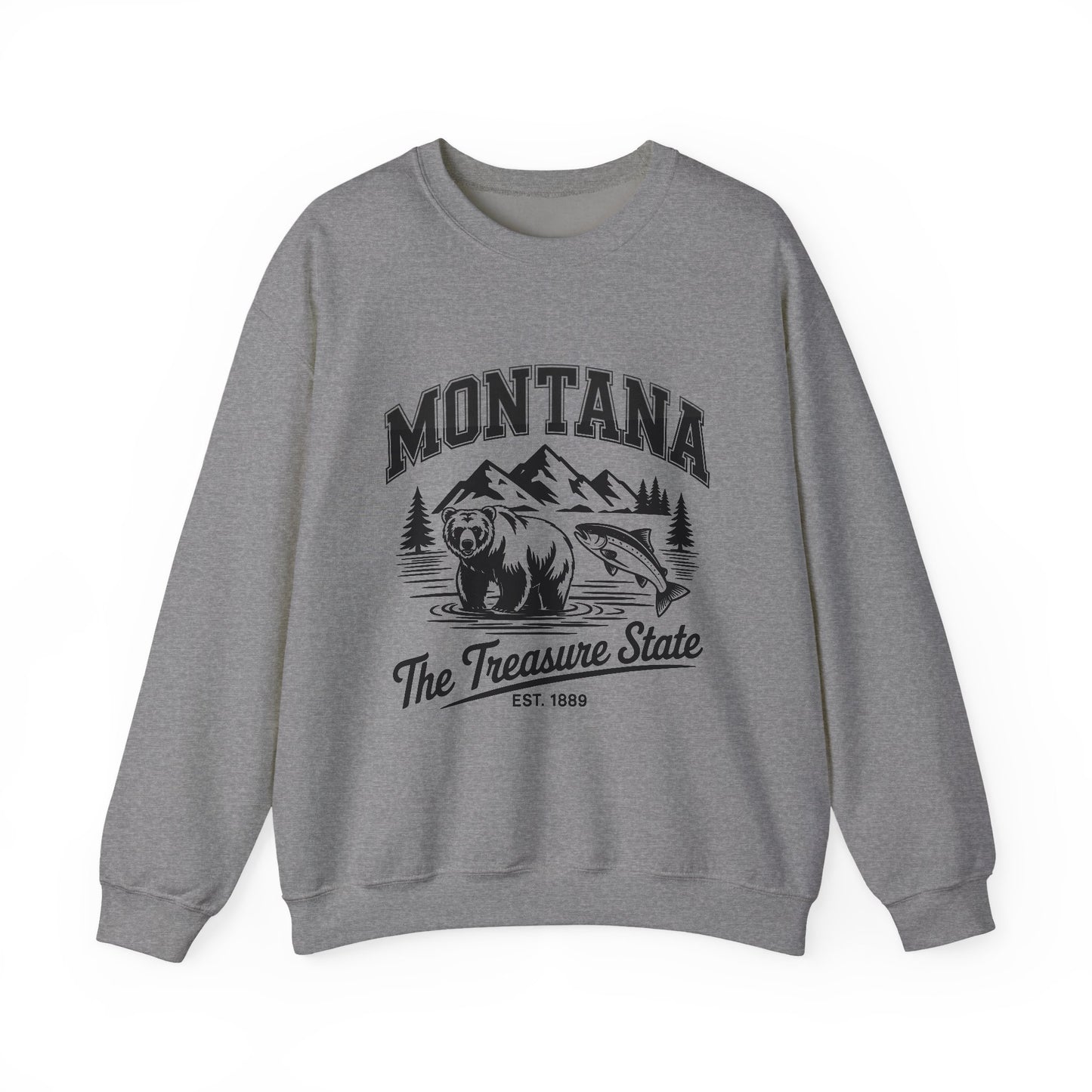 Montana Adventure Crewneck Sweatshirt, Cozy Graphic Sweatshirt, Gift for Nature Lovers, Casual Outfit, Perfect for Fall and Winter