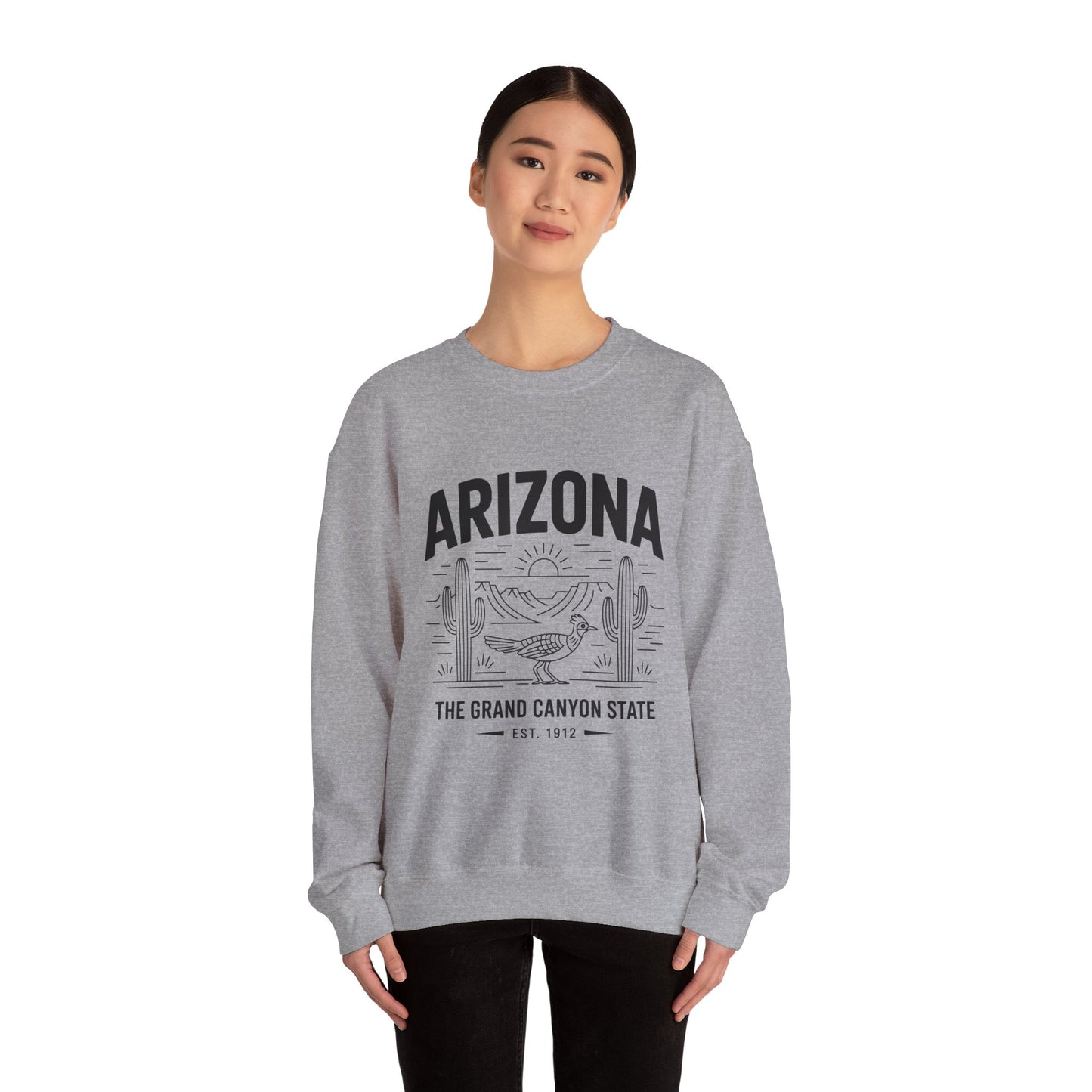 Arizona Crewneck Sweatshirt | Vintage State Apparel, Gift for Travelers, Southwest Style, Unisex Fashion, Cozy Outfit