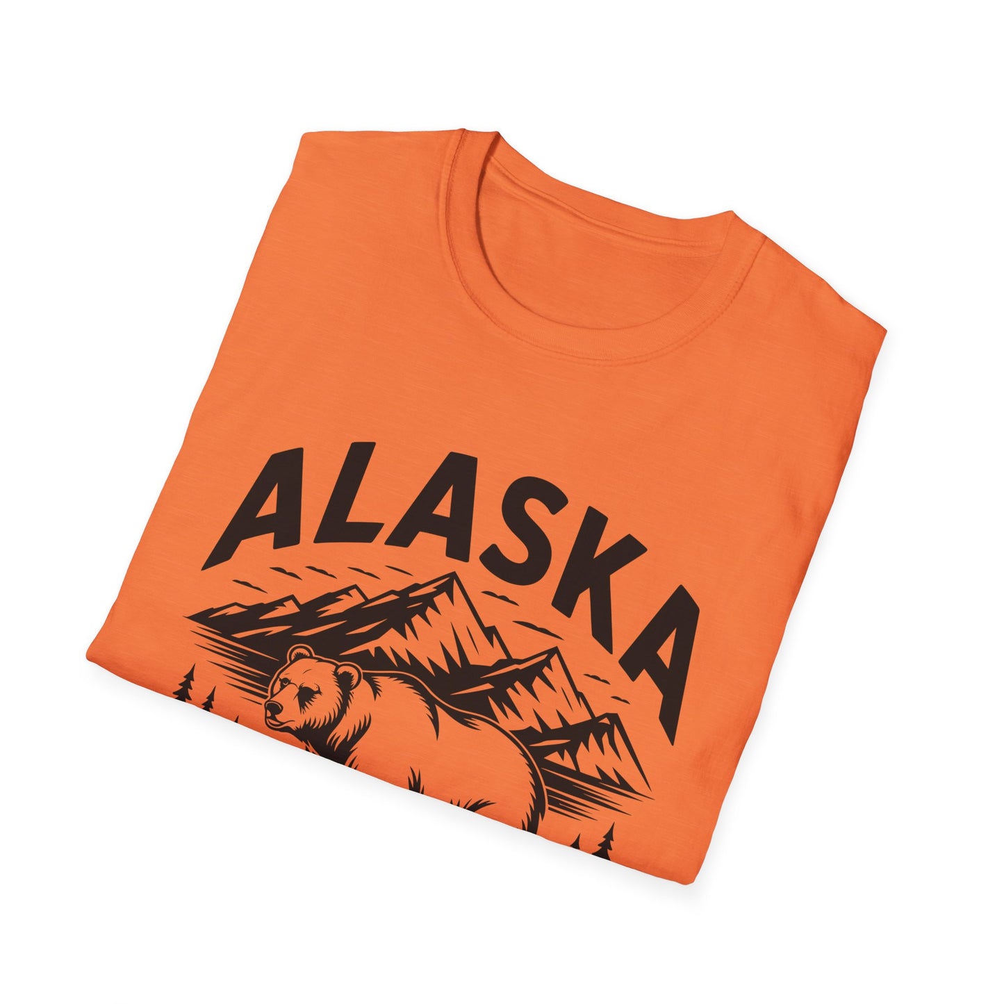 Alaska Adventure Unisex Softstyle T-Shirt, Casual Wear, Travel Shirt, Gift for Nature Lovers, Outdoor Apparel, Wildlife Enthusiast Tee
