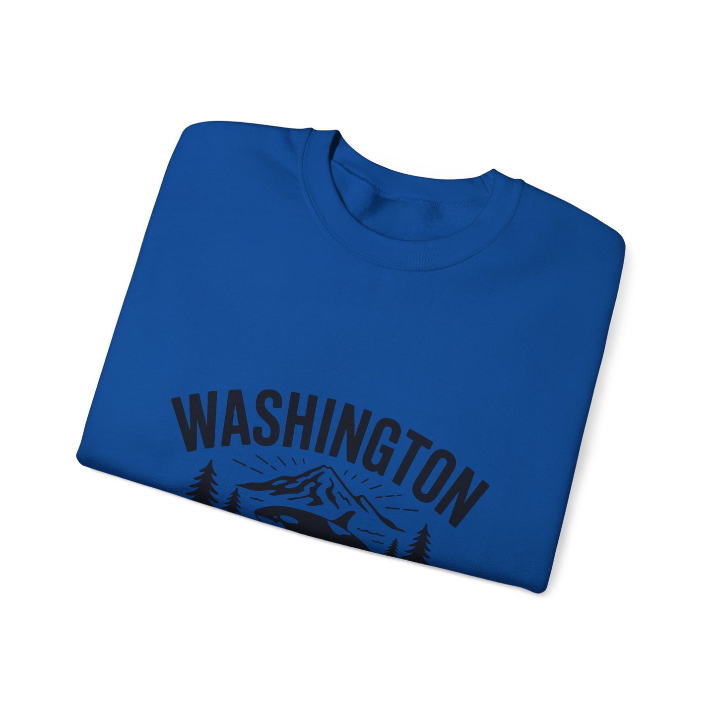 Washington Evergreen State Sweatshirt, Cozy Unisex Crewneck, Perfect for Travel, Nature Lovers, Gift Idea for Holidays