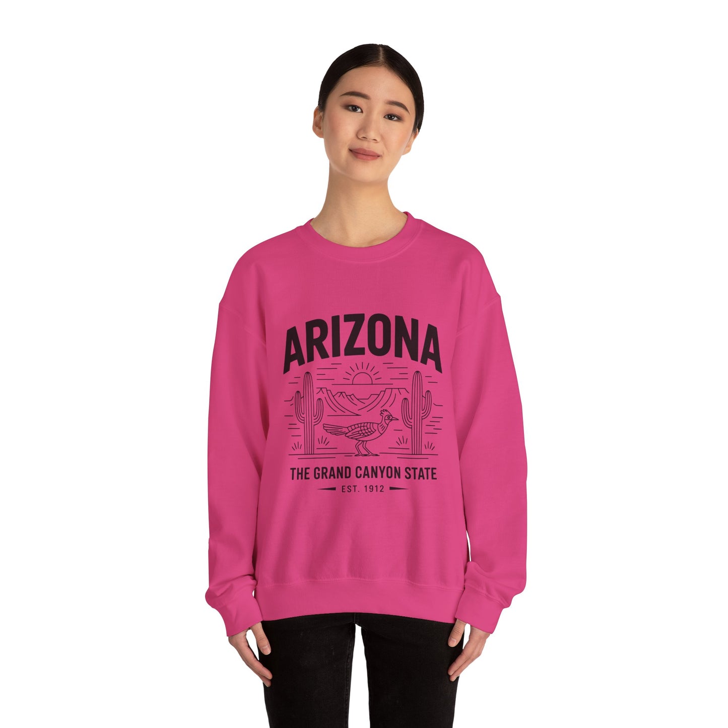Arizona Crewneck Sweatshirt | Vintage State Apparel, Gift for Travelers, Southwest Style, Unisex Fashion, Cozy Outfit