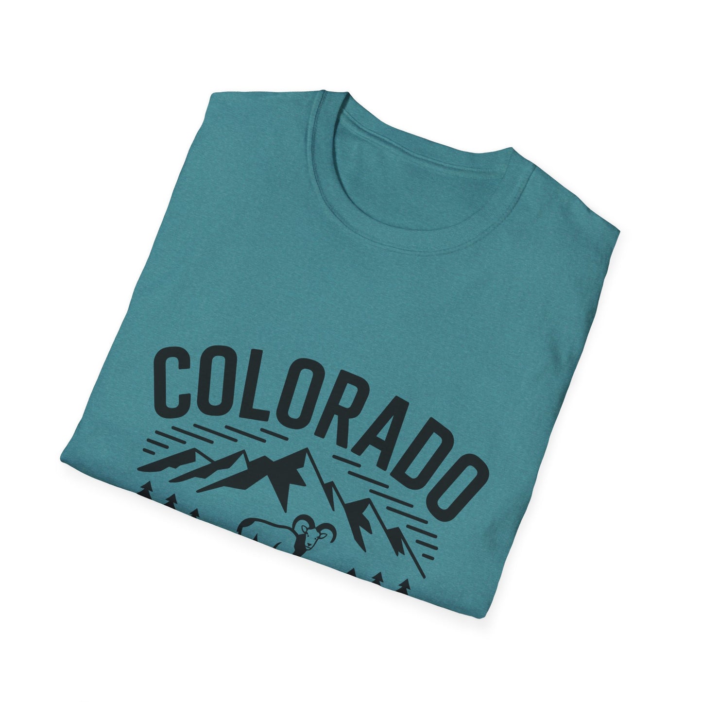 Colorado Adventure Unisex Softstyle T-Shirt, Casual Wear, Travel Tee, Nature Lover Gift, Graphic Tee, Outdoor Apparel