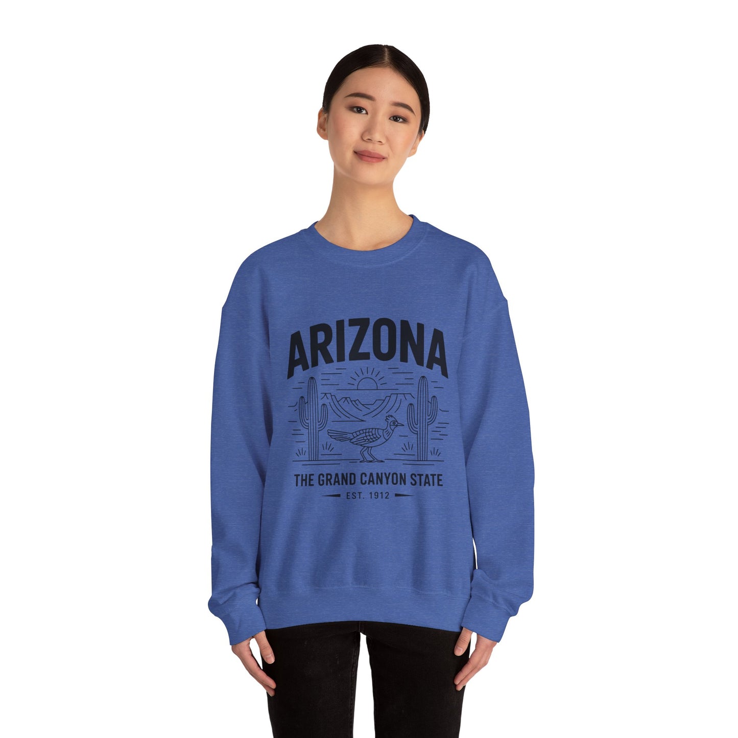 Arizona Crewneck Sweatshirt | Vintage State Apparel, Gift for Travelers, Southwest Style, Unisex Fashion, Cozy Outfit