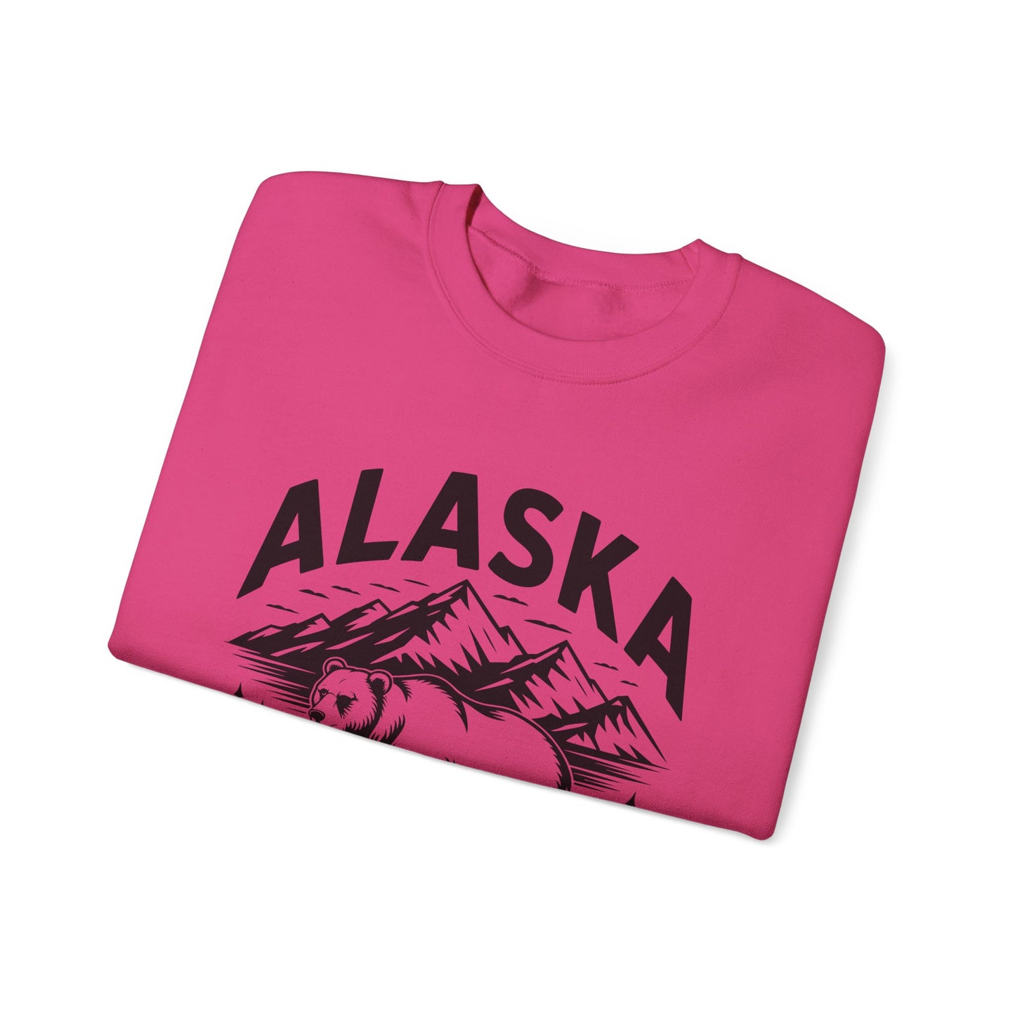 Alaska Bear Crewneck Sweatshirt - Cozy Unisex Pullover, Perfect for Outdoor Lovers, Holiday Gift, Adventure Wear, Travel Sweatshirt