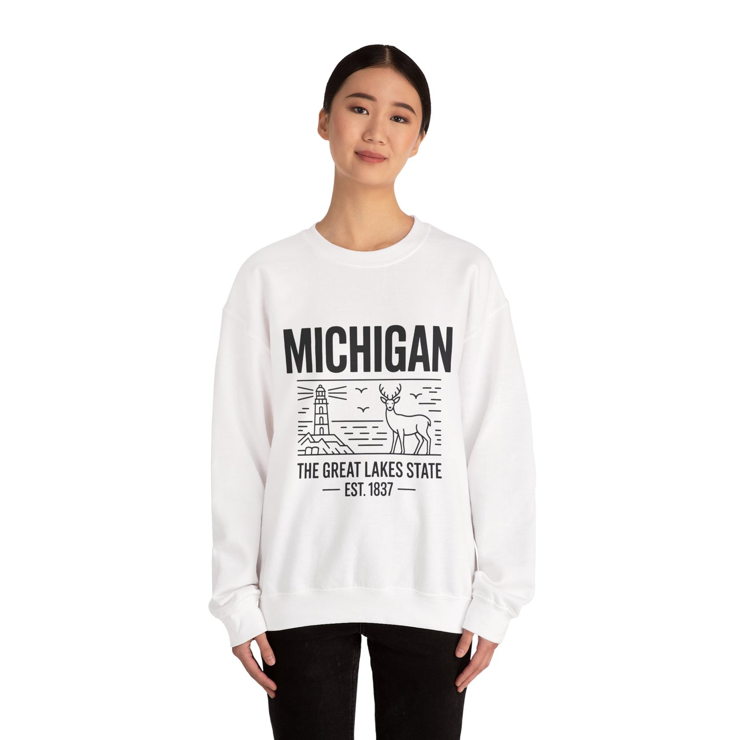 Michigan Pride Sweatshirt | Unisex Heavy Blend™ Crewneck | Great Lakes State Gift | Cozy Apparel for Outdoors | Perfect for All Seasons