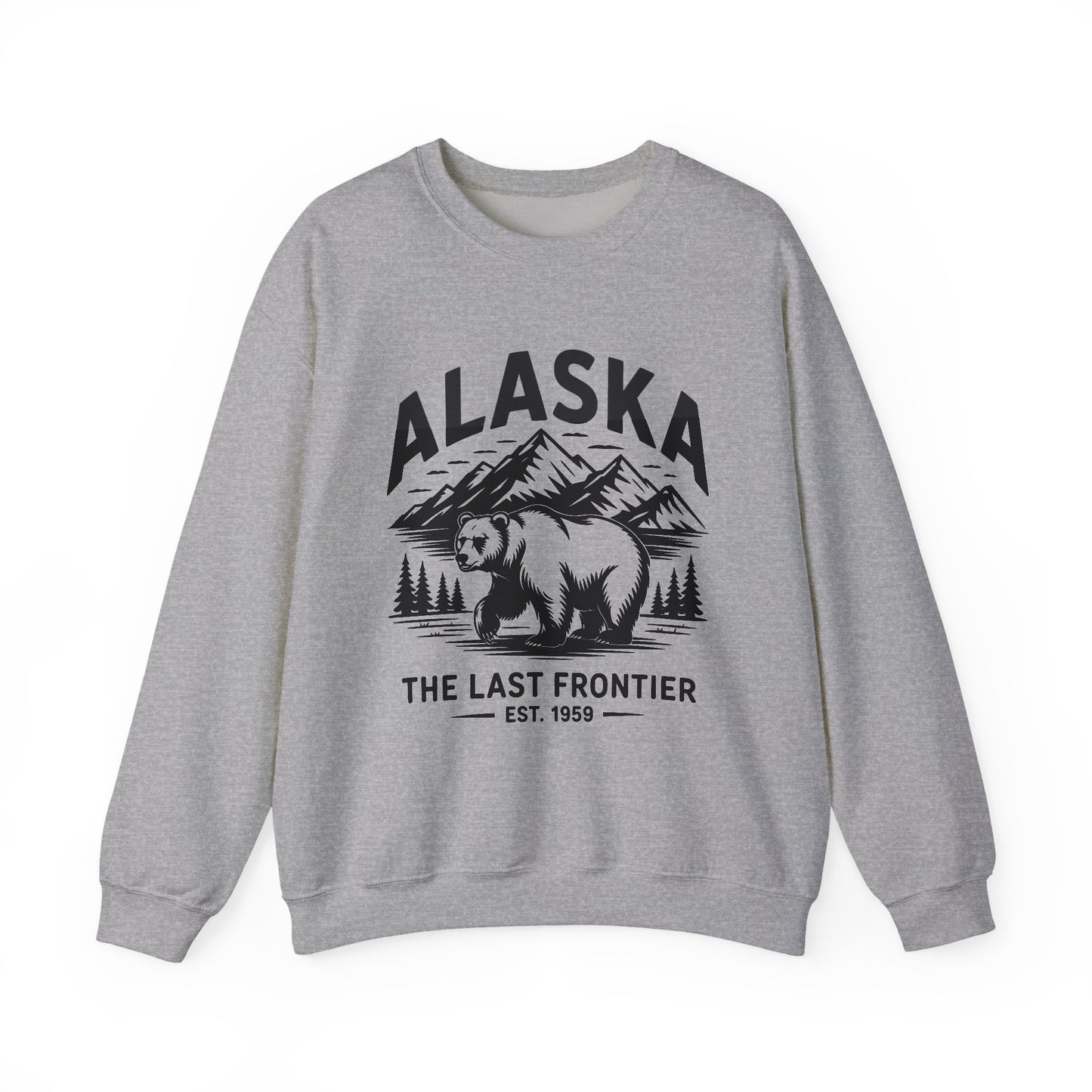 Alaska Bear Crewneck Sweatshirt - Cozy Unisex Pullover, Perfect for Outdoor Lovers, Holiday Gift, Adventure Wear, Travel Sweatshirt