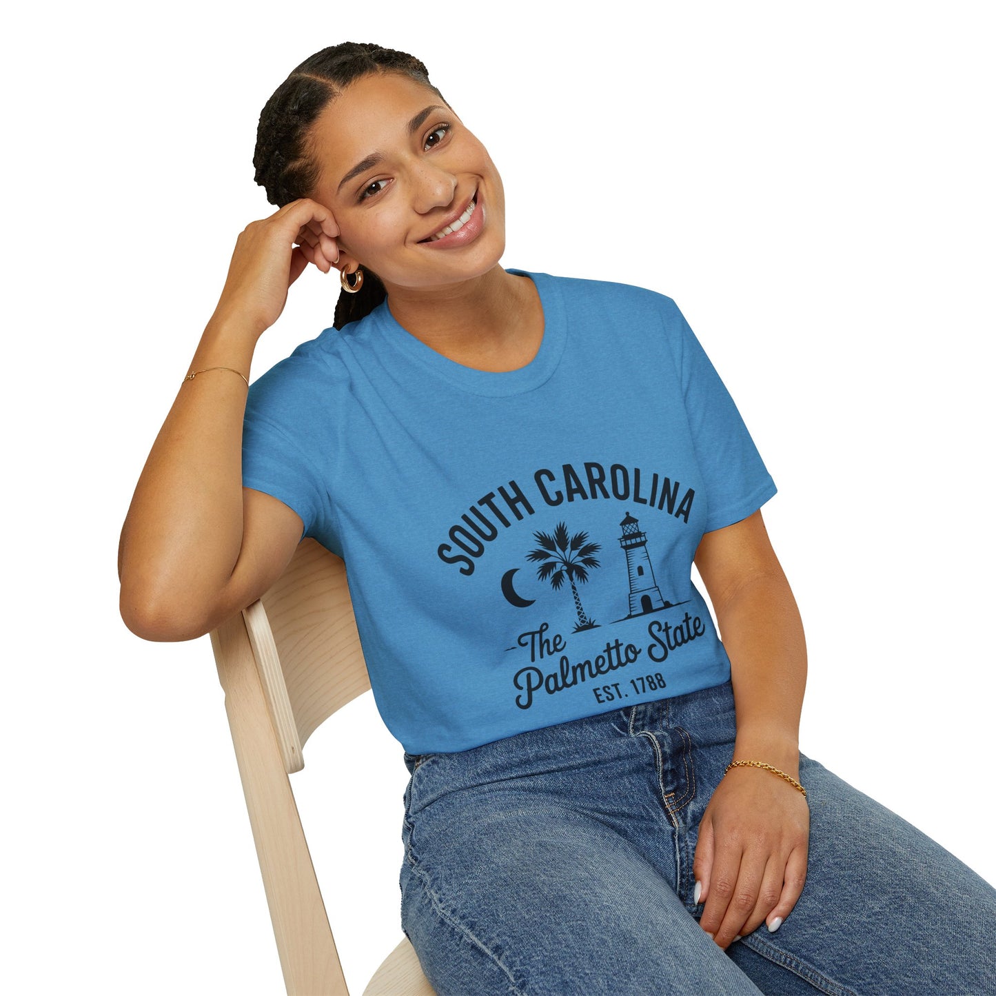 South Carolina Palmetto State T-Shirt, Cool State Pride Tee, Unisex Graphic Shirt, Vacation Souvenir Top, Gifts for Travelers