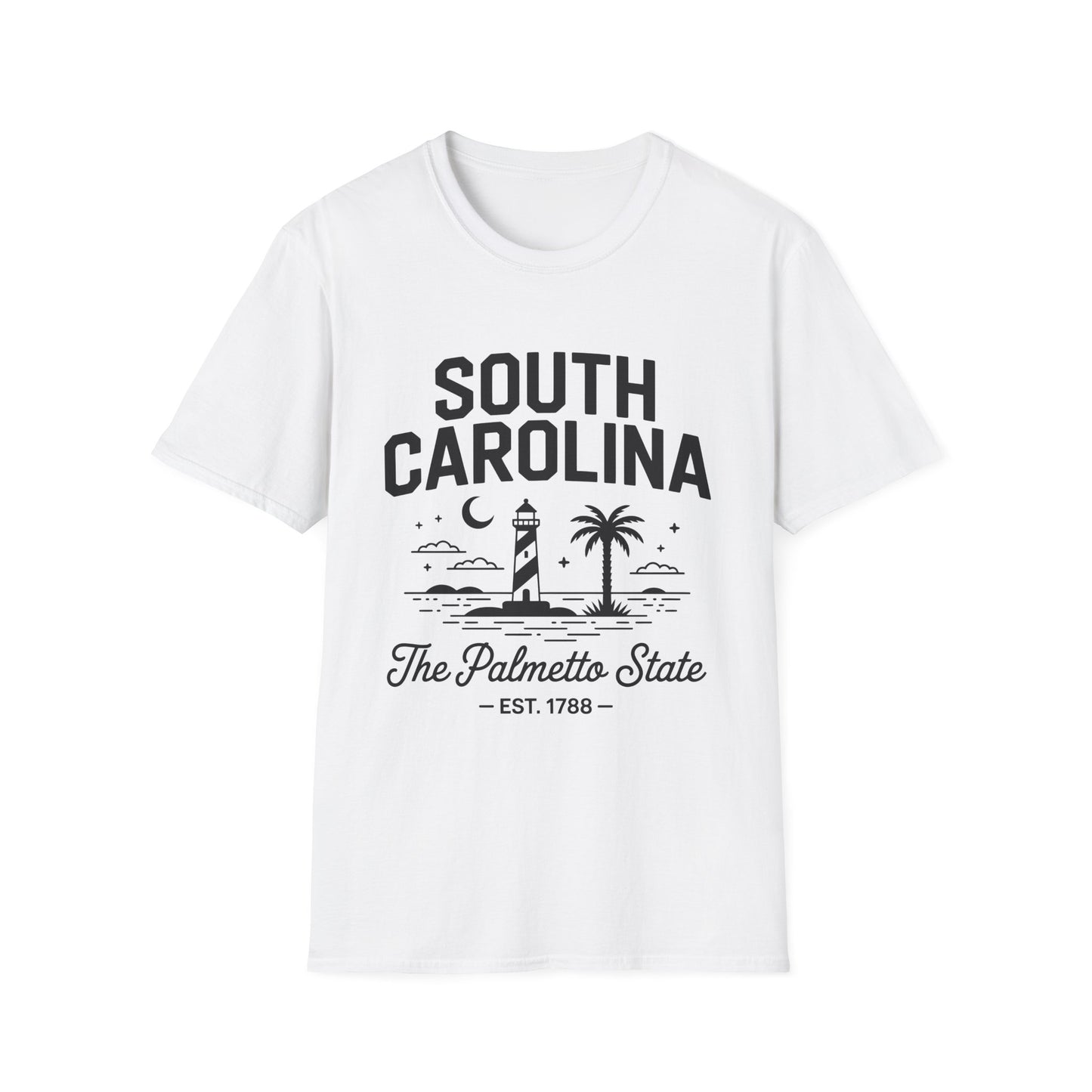 South Carolina Graphic T-Shirt, Casual Wear, Beach Vibes, State Pride Apparel, Travel Souvenir, Gift for Southerners