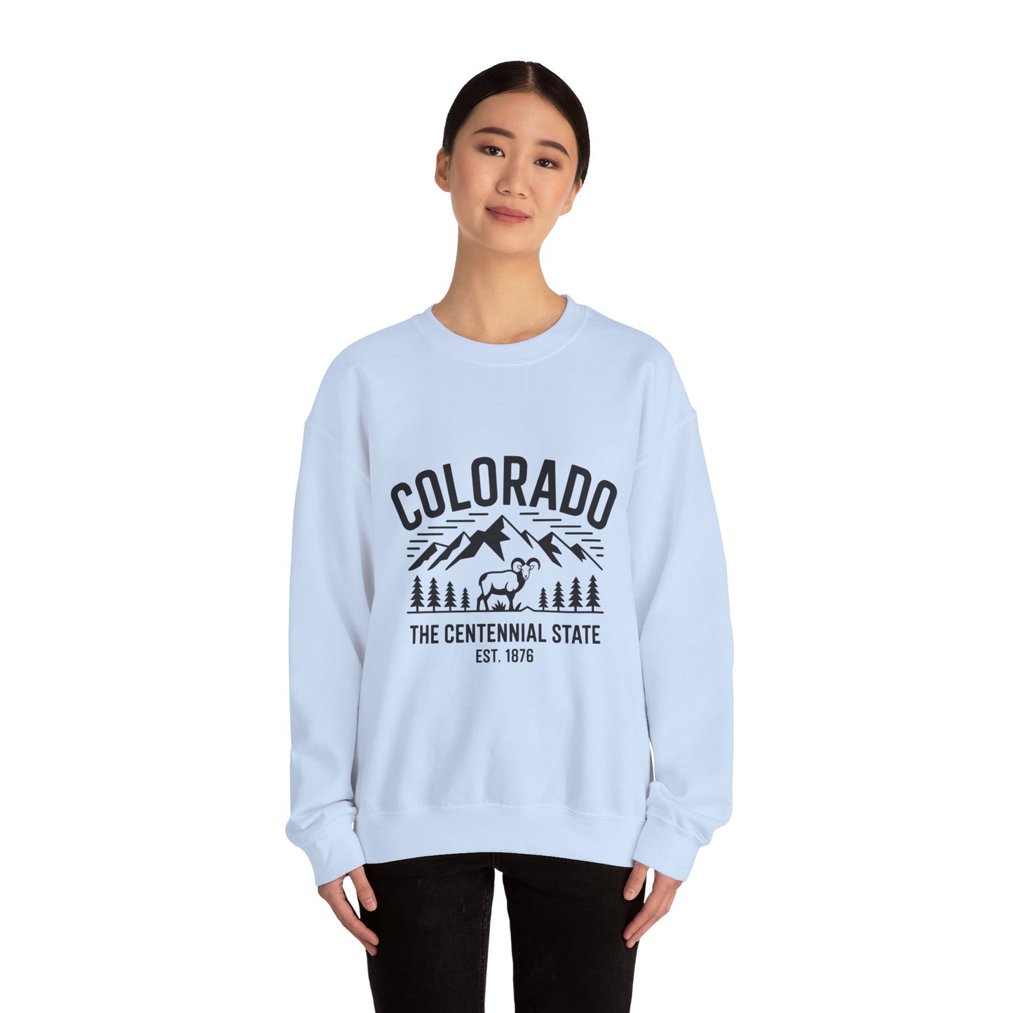 Colorado Adventure Crewneck Sweatshirt - Cozy State Pride Apparel for Outdoor Lovers, Gifts for Tourists & Nature Enthusiasts