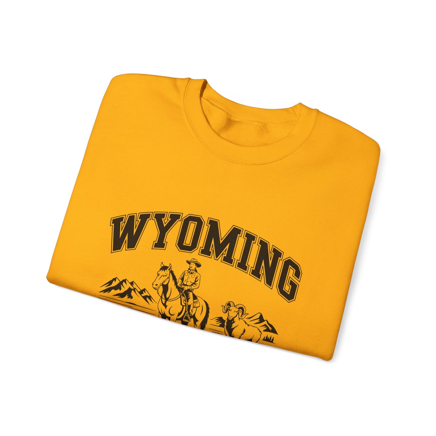 Wyoming Cowboy State Crewneck Sweatshirt, Western Apparel, Cozy Gift, Unisex Sweatshirt, Ideal for Outdoor Adventures