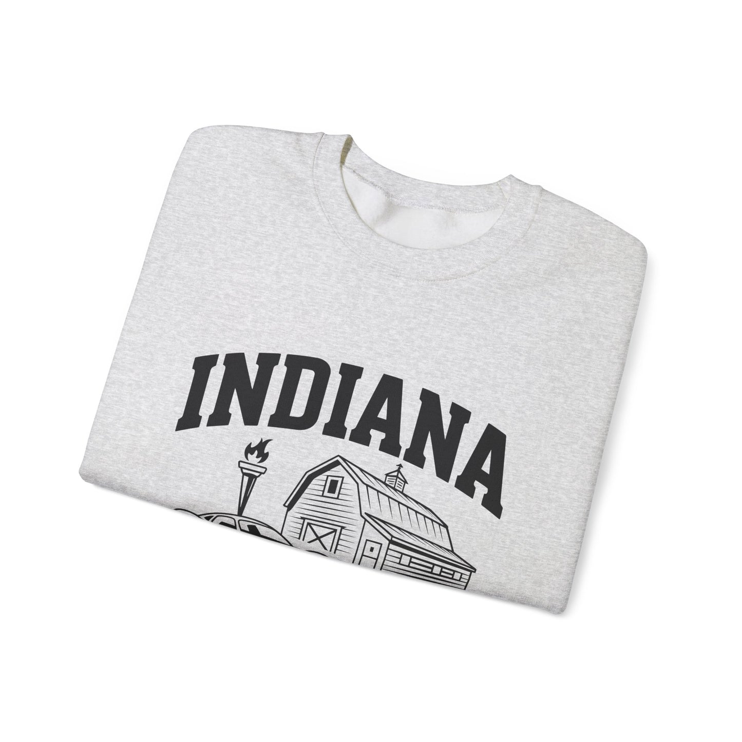 Indiana Unisex Heavy Blend Crewneck Sweatshirt | Cozy State Pride Apparel, Gift for Hoosiers, Casual Wear, Home Comfort