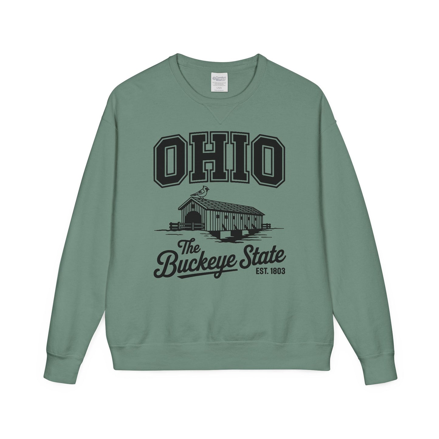 Ohio Buckeye State Vintage Sweatshirt, Unisex Crewneck for Casual Wear, Perfect Gift for Ohio Lovers, Ohio State Pride, Cozy Fall Apparel