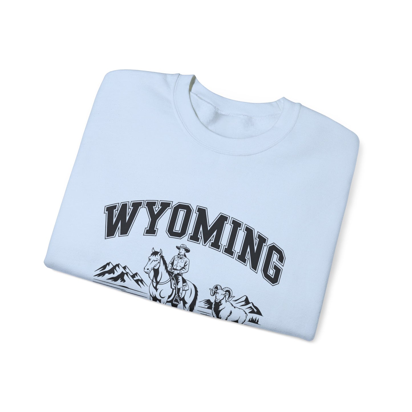 Wyoming Cowboy State Crewneck Sweatshirt, Western Apparel, Cozy Gift, Unisex Sweatshirt, Ideal for Outdoor Adventures