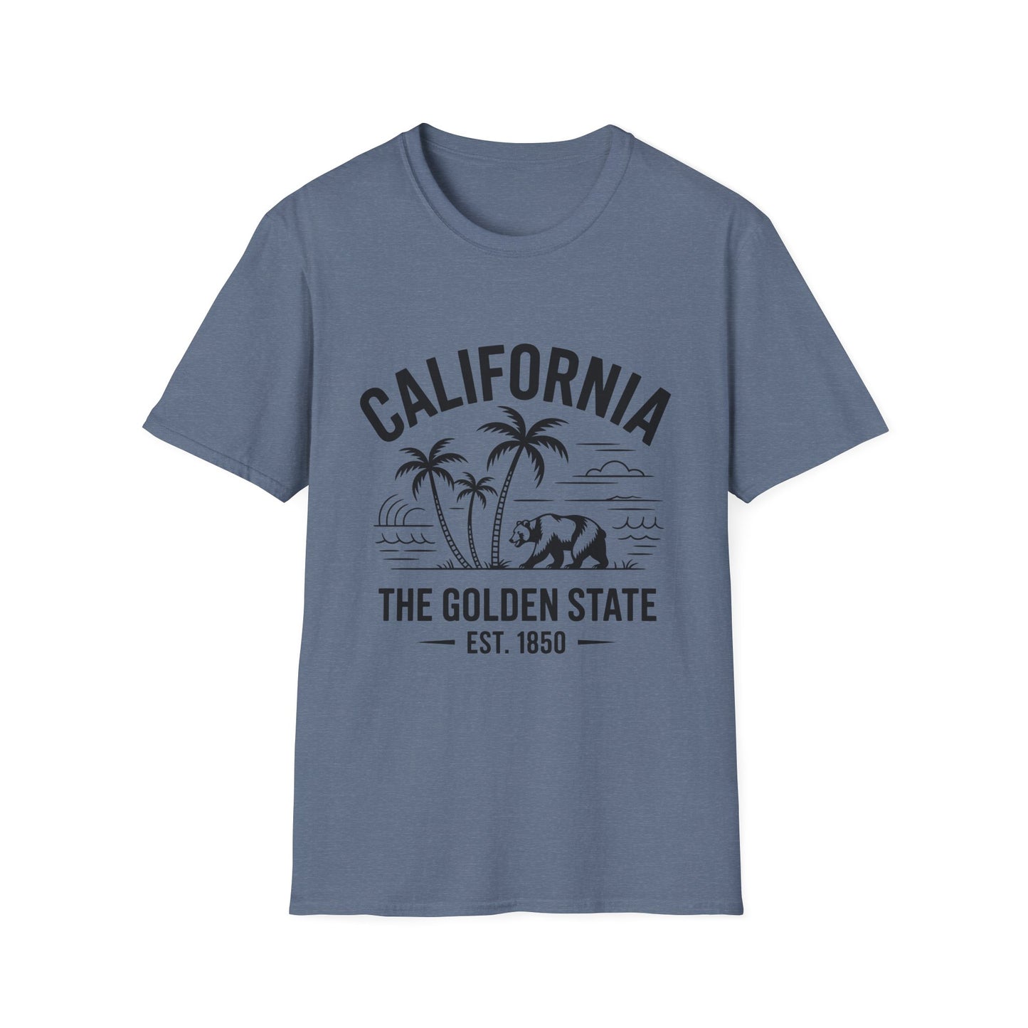 California Inspired Unisex T-Shirt, Softstyle Tee, Vintage California Tee, Travel Gift, Summer Fashion, Beachwear, Casual Wear