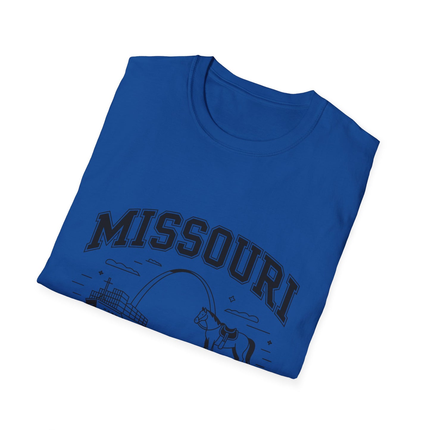 Missouri The Show-Me State T-Shirt, Unisex Softstyle Tee, Missouri Pride Shirt, Gift for Locals, Casual Wear, Travel Souvenir