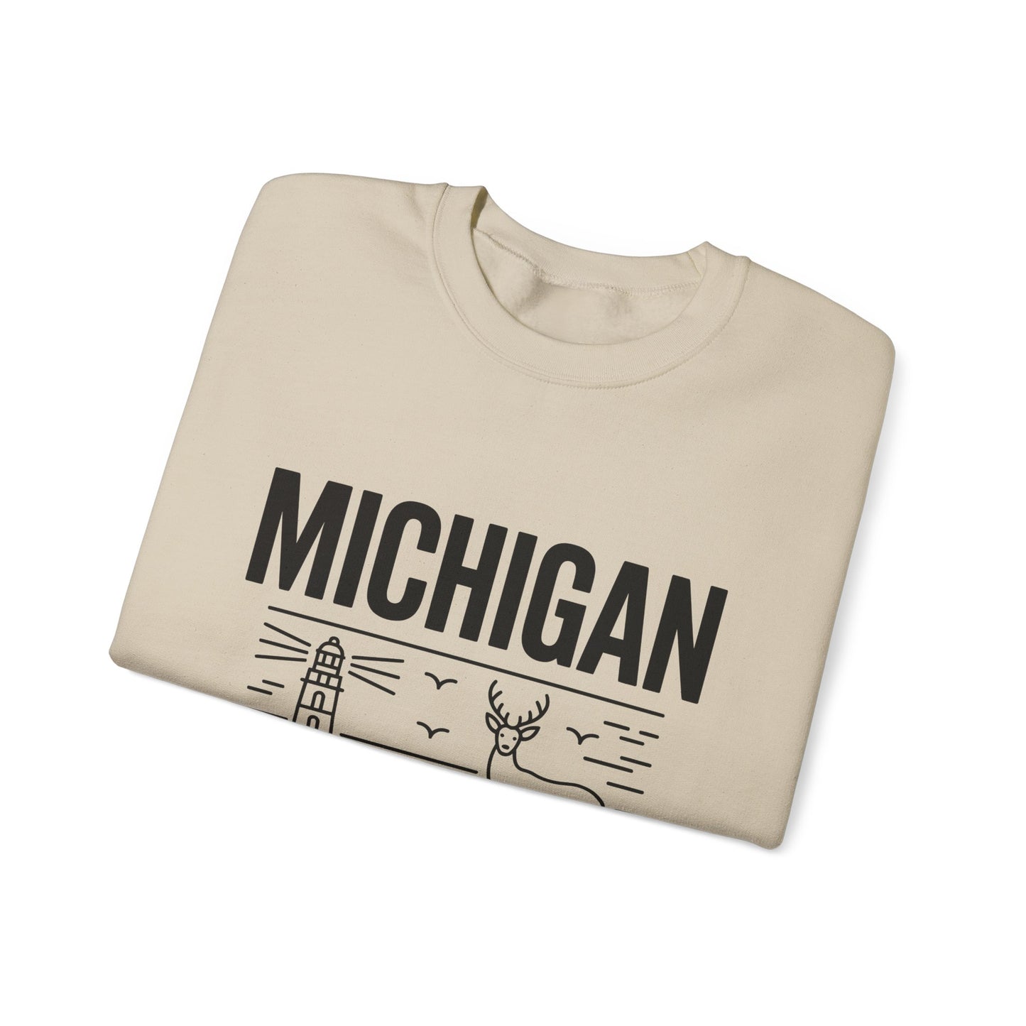 Michigan Pride Sweatshirt | Unisex Heavy Blend™ Crewneck | Great Lakes State Gift | Cozy Apparel for Outdoors | Perfect for All Seasons