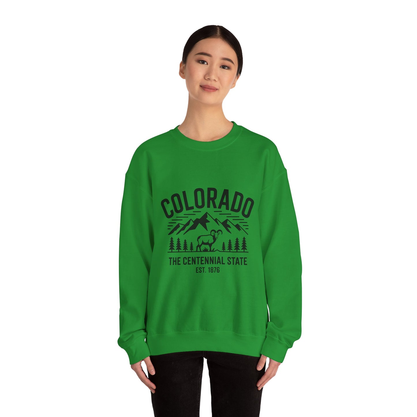 Colorado Adventure Crewneck Sweatshirt - Cozy State Pride Apparel for Outdoor Lovers, Gifts for Tourists & Nature Enthusiasts