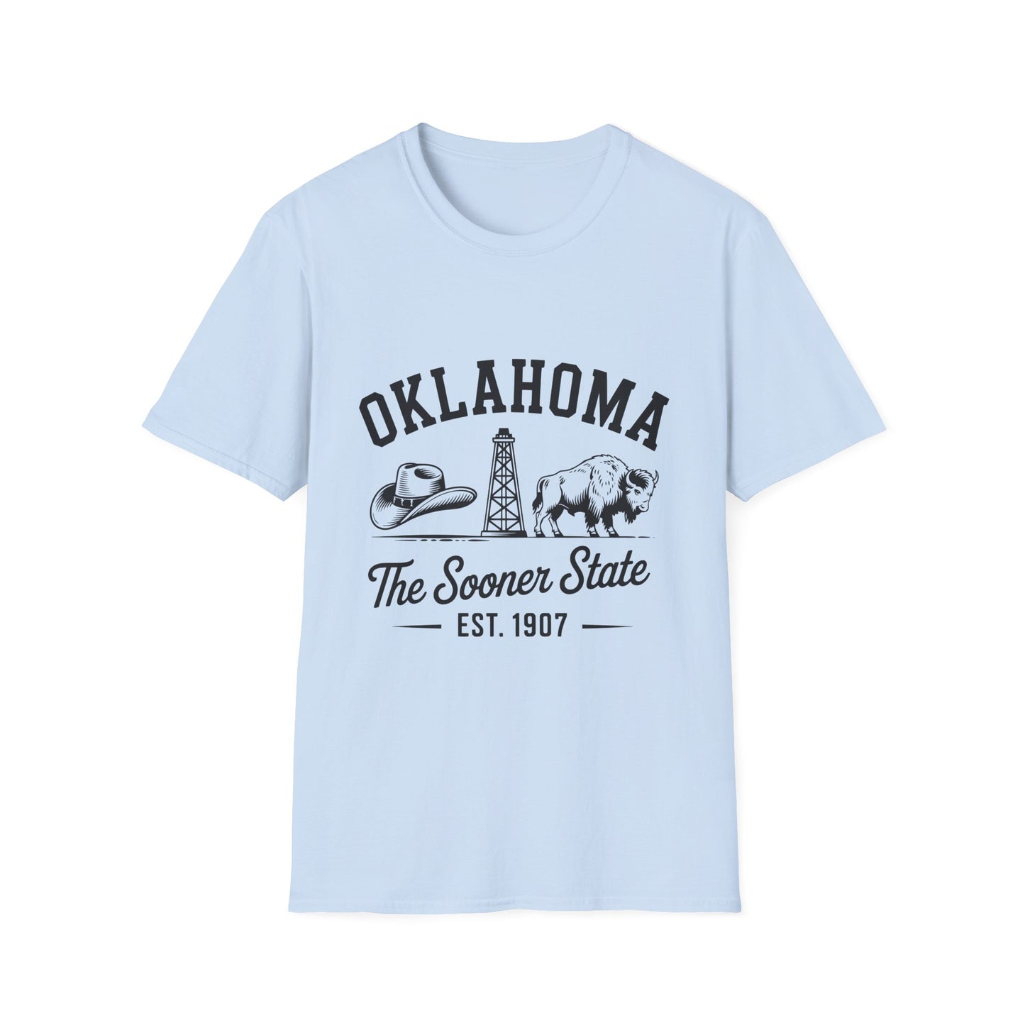 Oklahoma Vintage Softstyle T-Shirt, Unisex Apparel, State Pride Tee, Casual Wear, Gift for Travelers, Souvenir Shirt, Comfortable Fashion